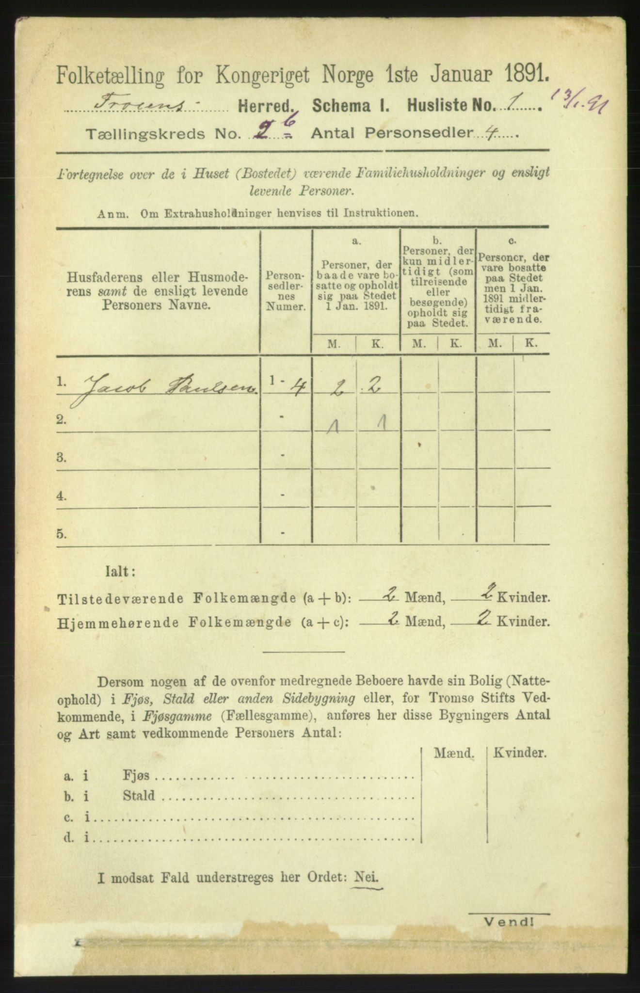 RA, 1891 census for 1619 Frøya, 1891, p. 1332