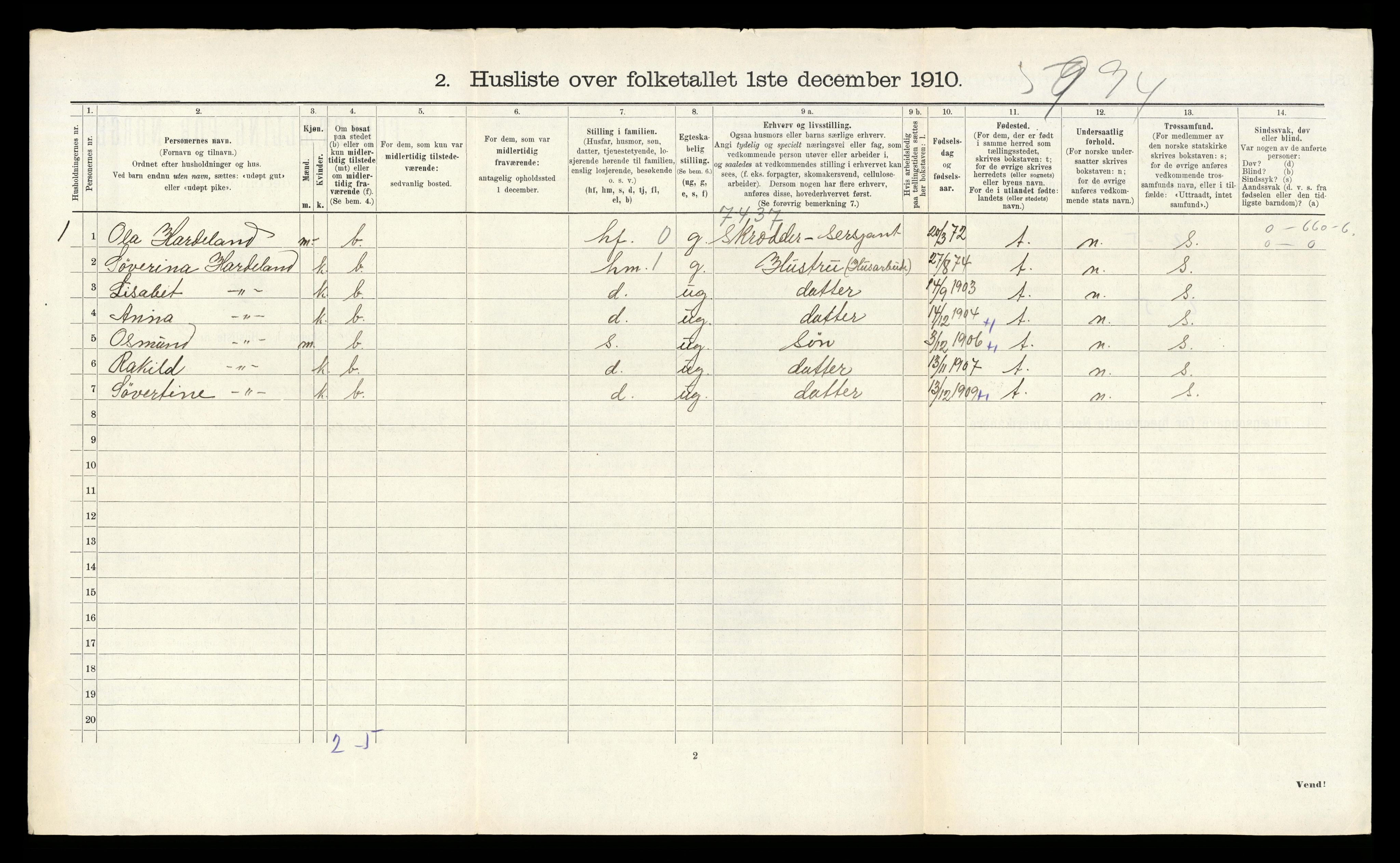 RA, 1910 census for Etne, 1910, p. 763