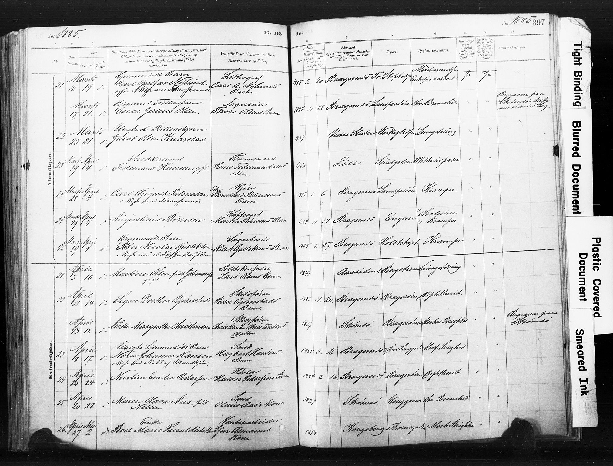 Bragernes kirkebøker, AV/SAKO-A-6/F/Fb/L0006b: Parish register (official) no. II 6B, 1878-1885, p. 397