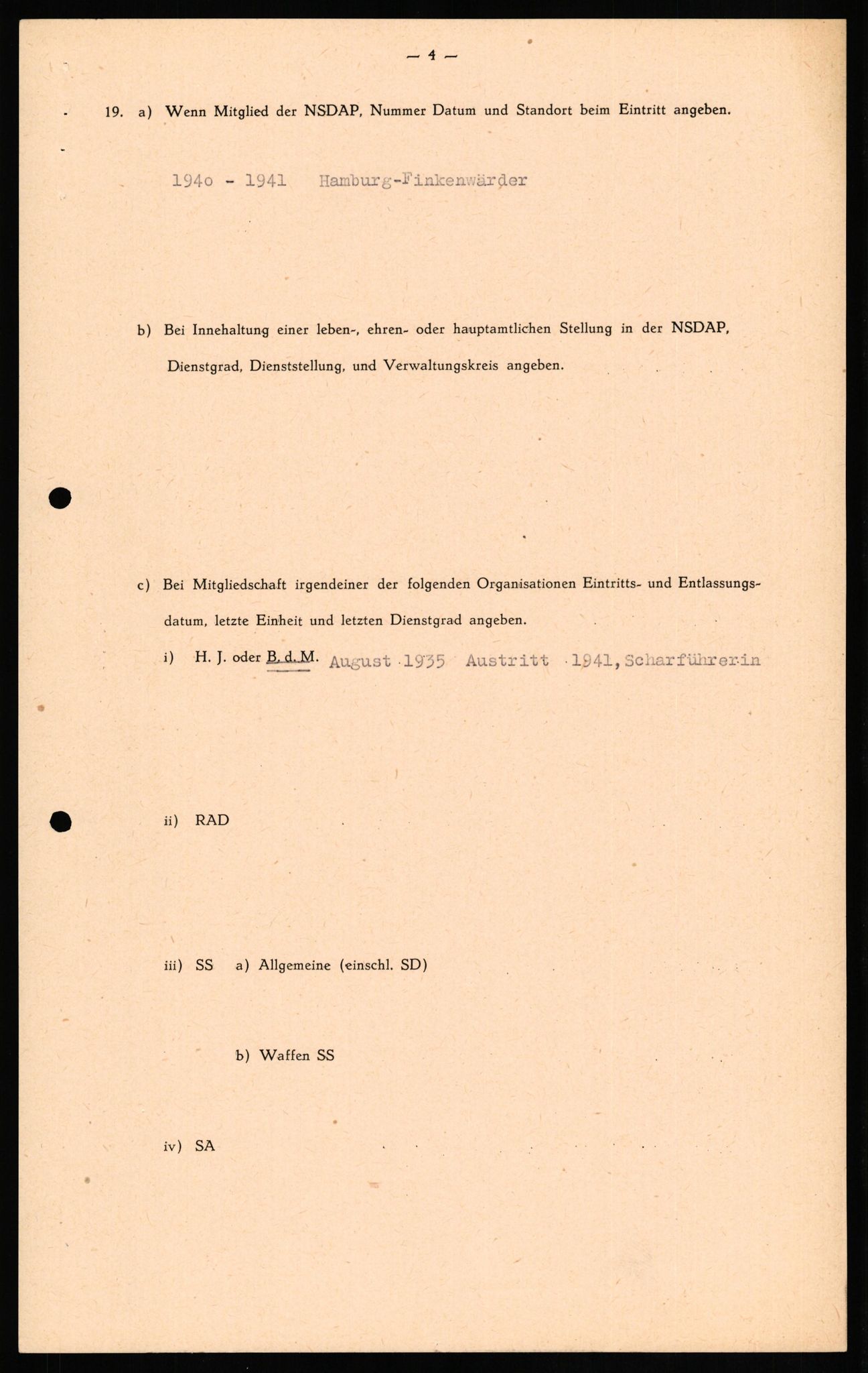 Forsvaret, Forsvarets overkommando II, AV/RA-RAFA-3915/D/Db/L0023: CI Questionaires. Tyske okkupasjonsstyrker i Norge. Tyskere., 1945-1946, p. 343