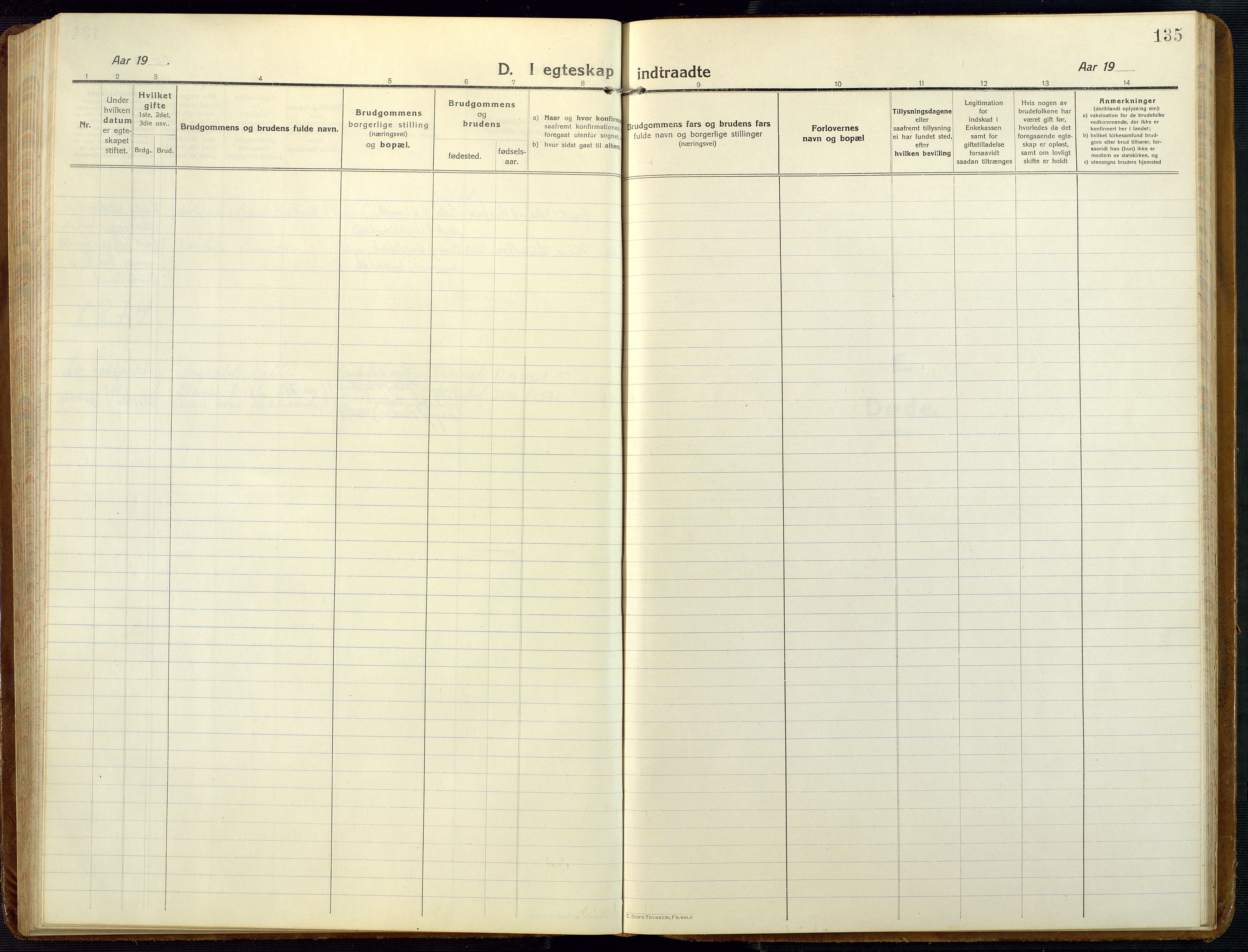 Åmli sokneprestkontor, SAK/1111-0050/F/Fb/Fba/L0003: Parish register (copy) no. B 3, 1912-1974, p. 135