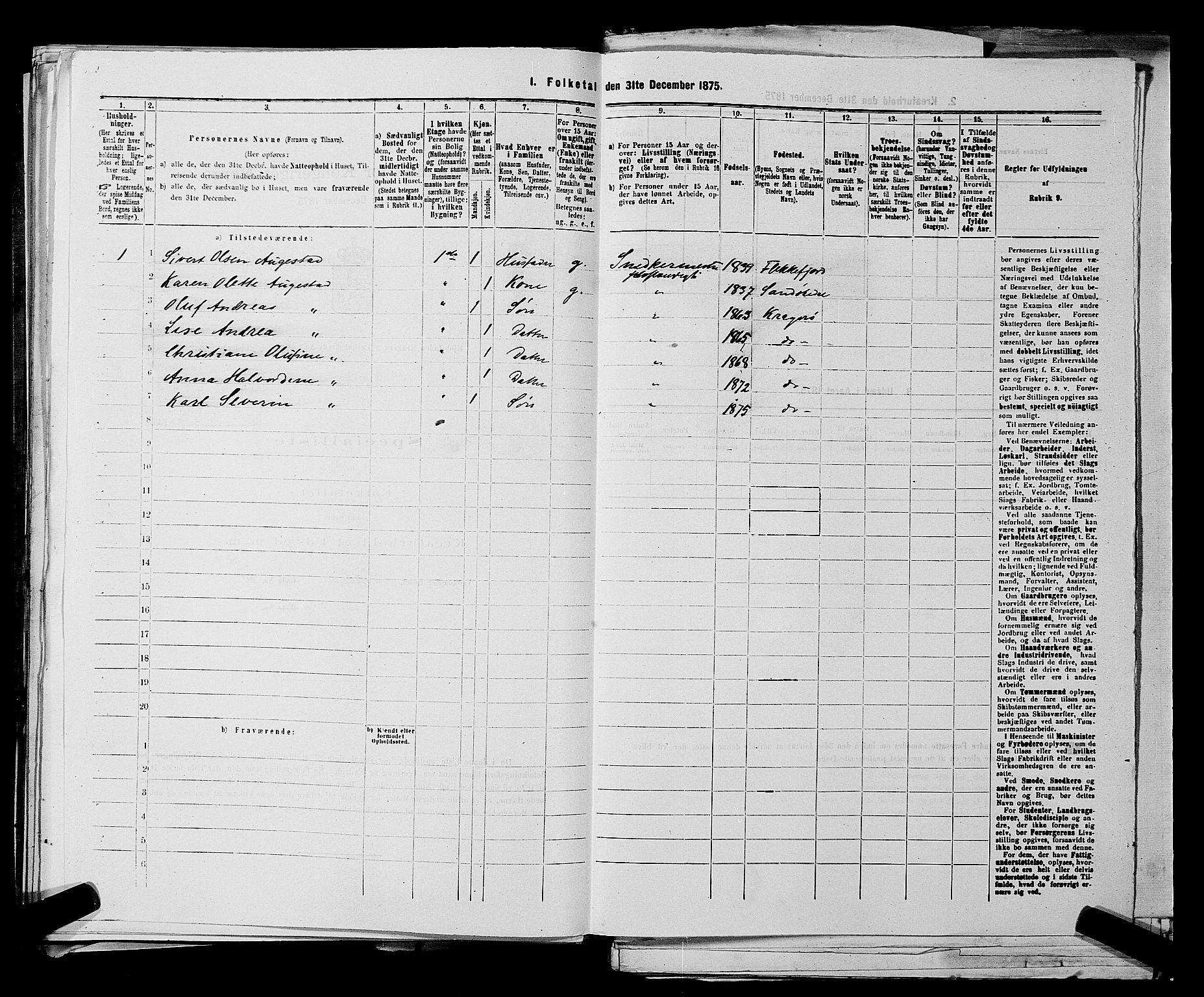 SAKO, 1875 census for 0801P Kragerø, 1875, p. 1006