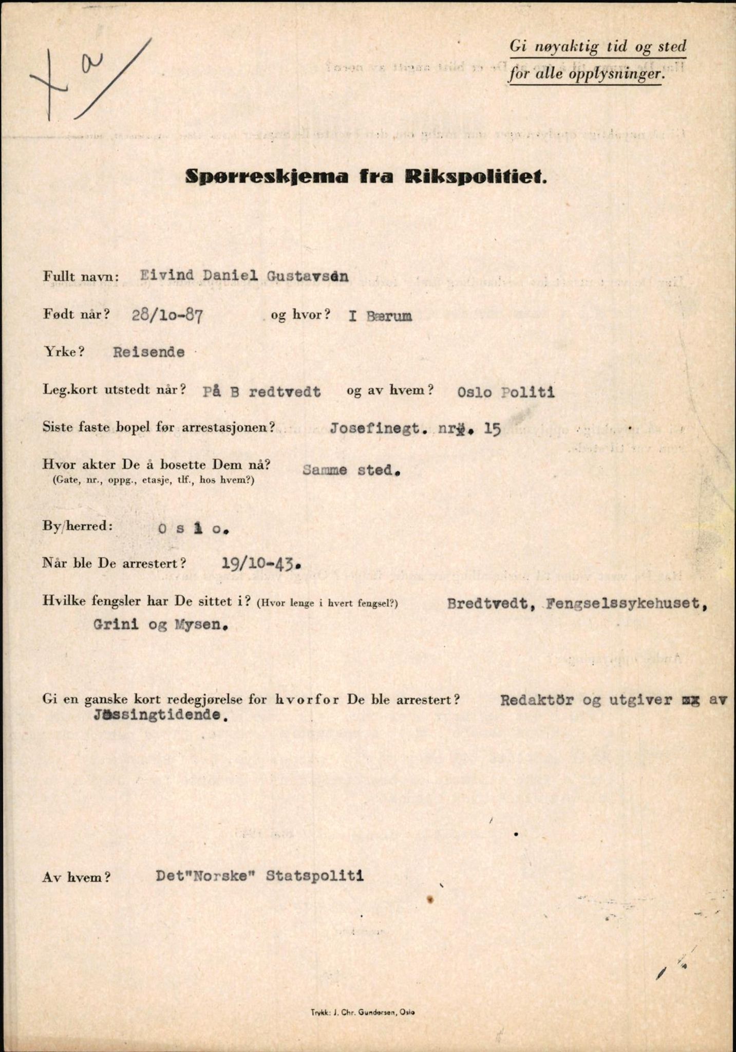 Rikspolitisjefen, AV/RA-S-1560/L/L0005: Gidske, Peder Martin -  Hansell, Georg, 1940-1945, p. 679