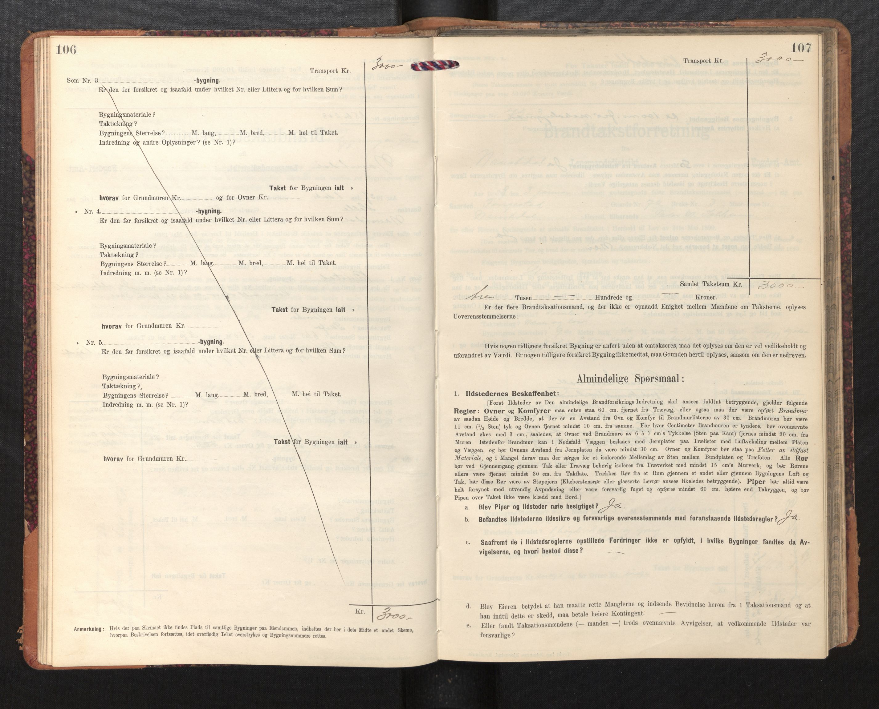 Lensmannen i Naustdal, AV/SAB-A-29501/0012/L0002: Branntakstprotokoll, skjematakst, 1911-1953, p. 106-107