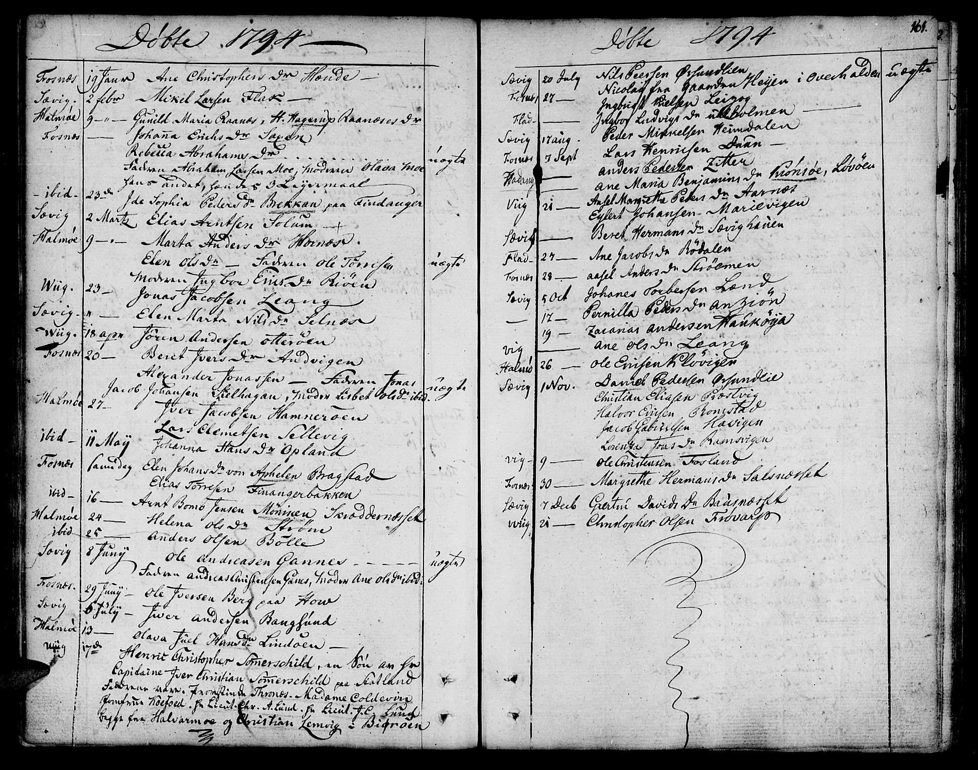 Ministerialprotokoller, klokkerbøker og fødselsregistre - Nord-Trøndelag, SAT/A-1458/773/L0608: Parish register (official) no. 773A02, 1784-1816, p. 161