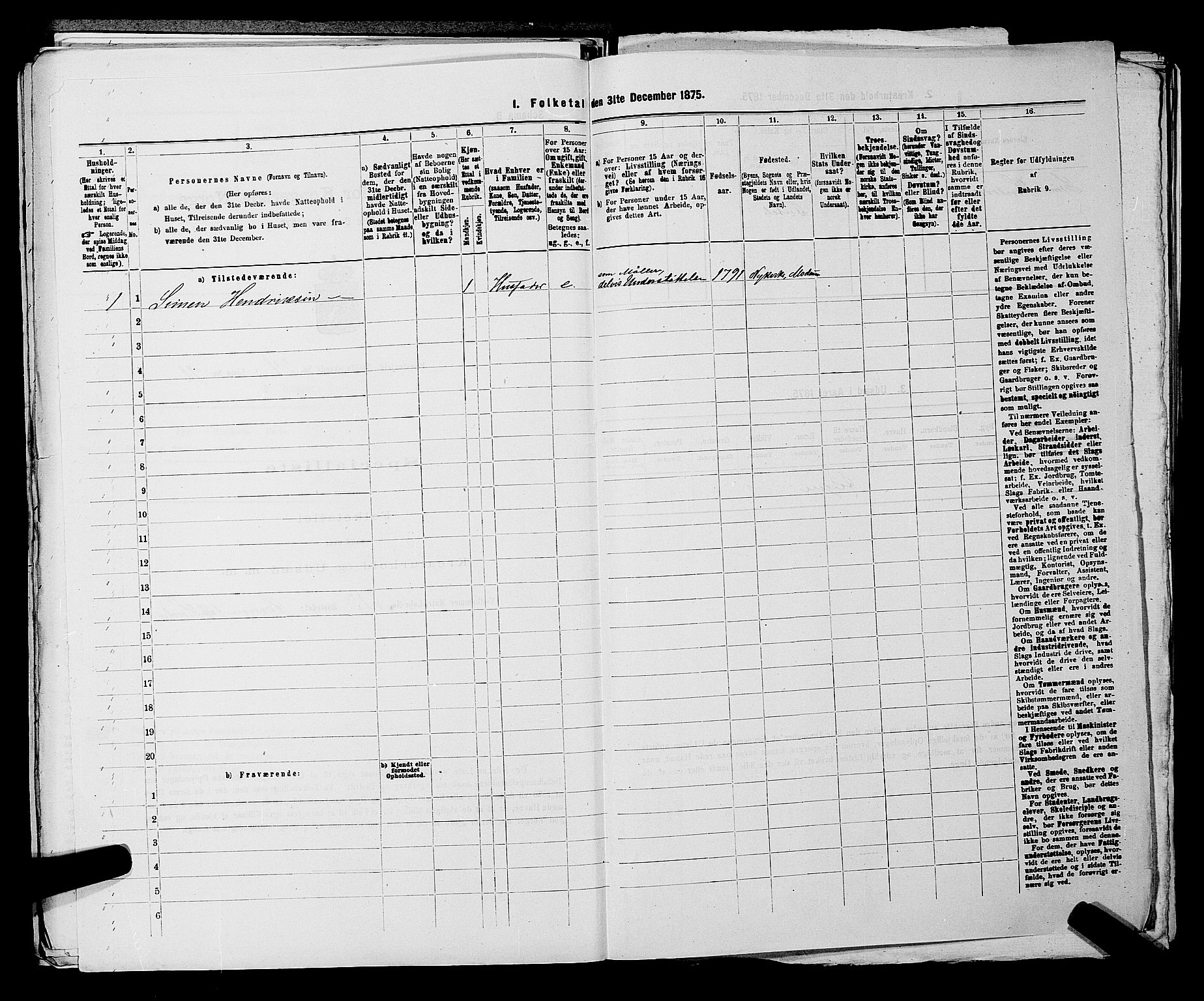 SAKO, 1875 census for 0624P Eiker, 1875, p. 4309