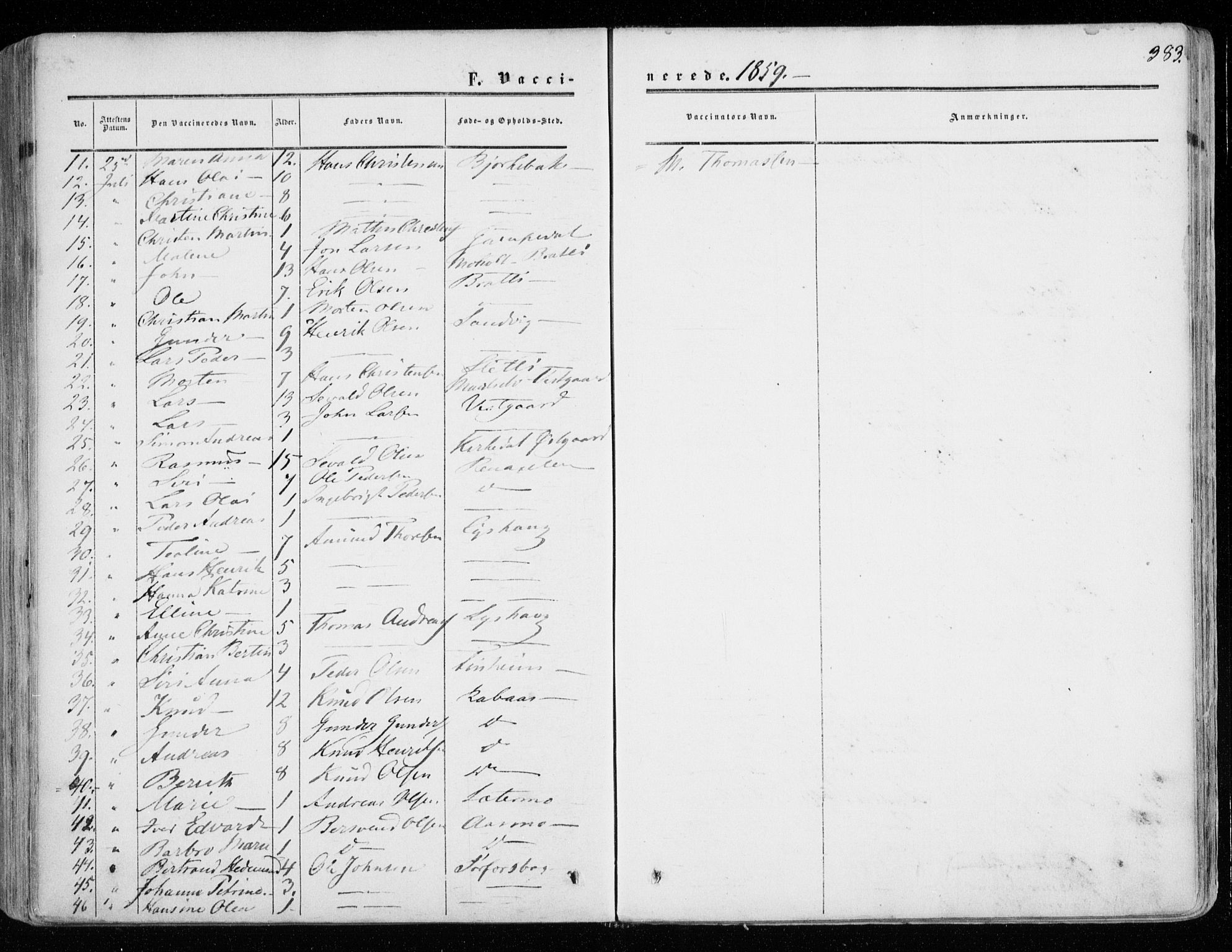 Tranøy sokneprestkontor, SATØ/S-1313/I/Ia/Iaa/L0007kirke: Parish register (official) no. 7, 1856-1866, p. 383