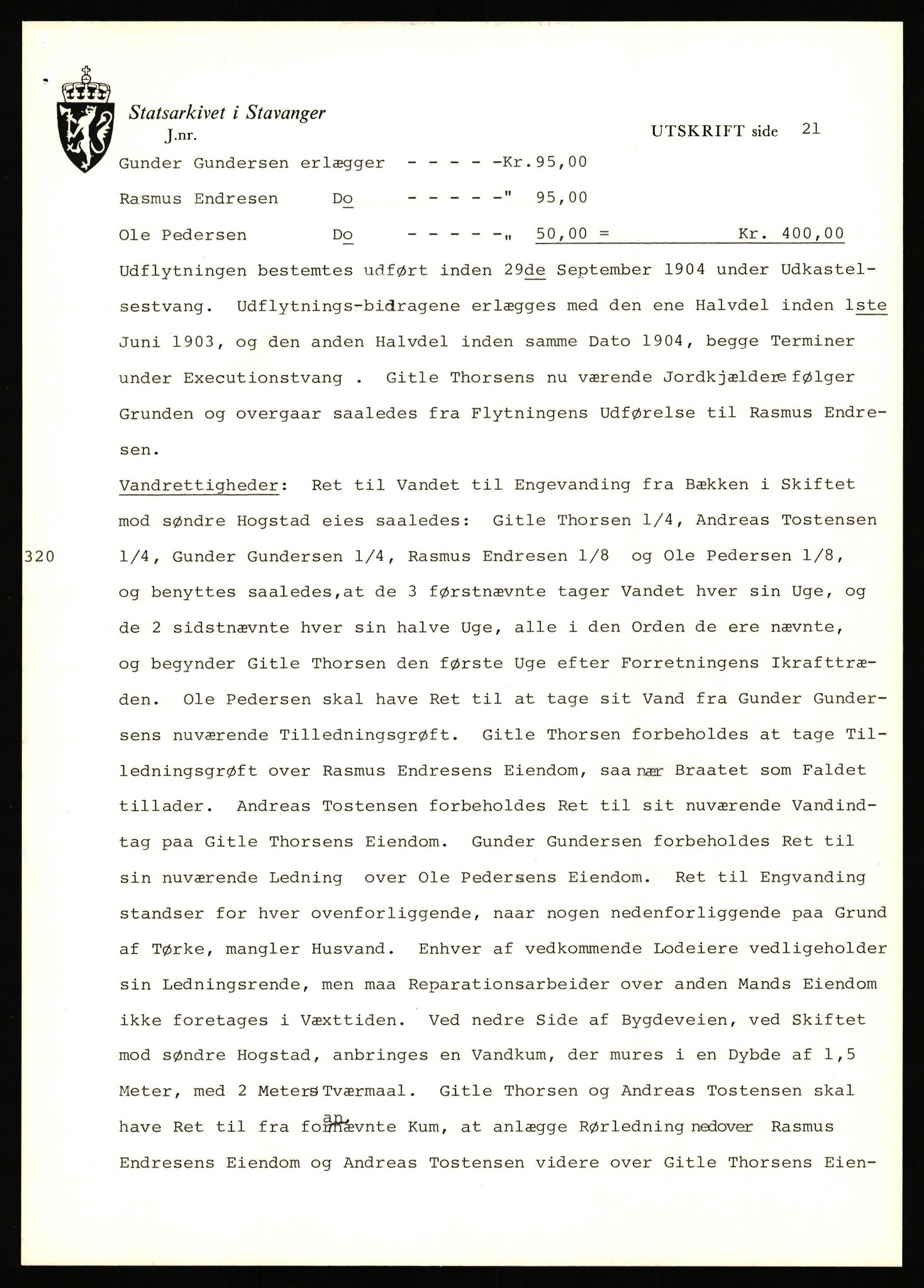 Statsarkivet i Stavanger, AV/SAST-A-101971/03/Y/Yj/L0038: Avskrifter sortert etter gårdsnavn: Hodne - Holte, 1750-1930, p. 239