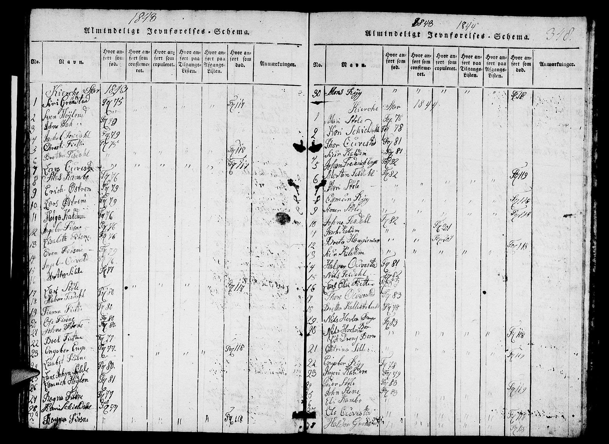 Etne sokneprestembete, SAB/A-75001/H/Hab: Parish register (copy) no. A 1, 1815-1849, p. 348