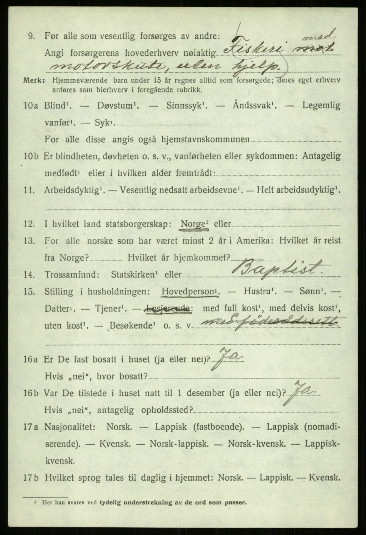 SATØ, 1920 census for Trondenes, 1920, p. 21118