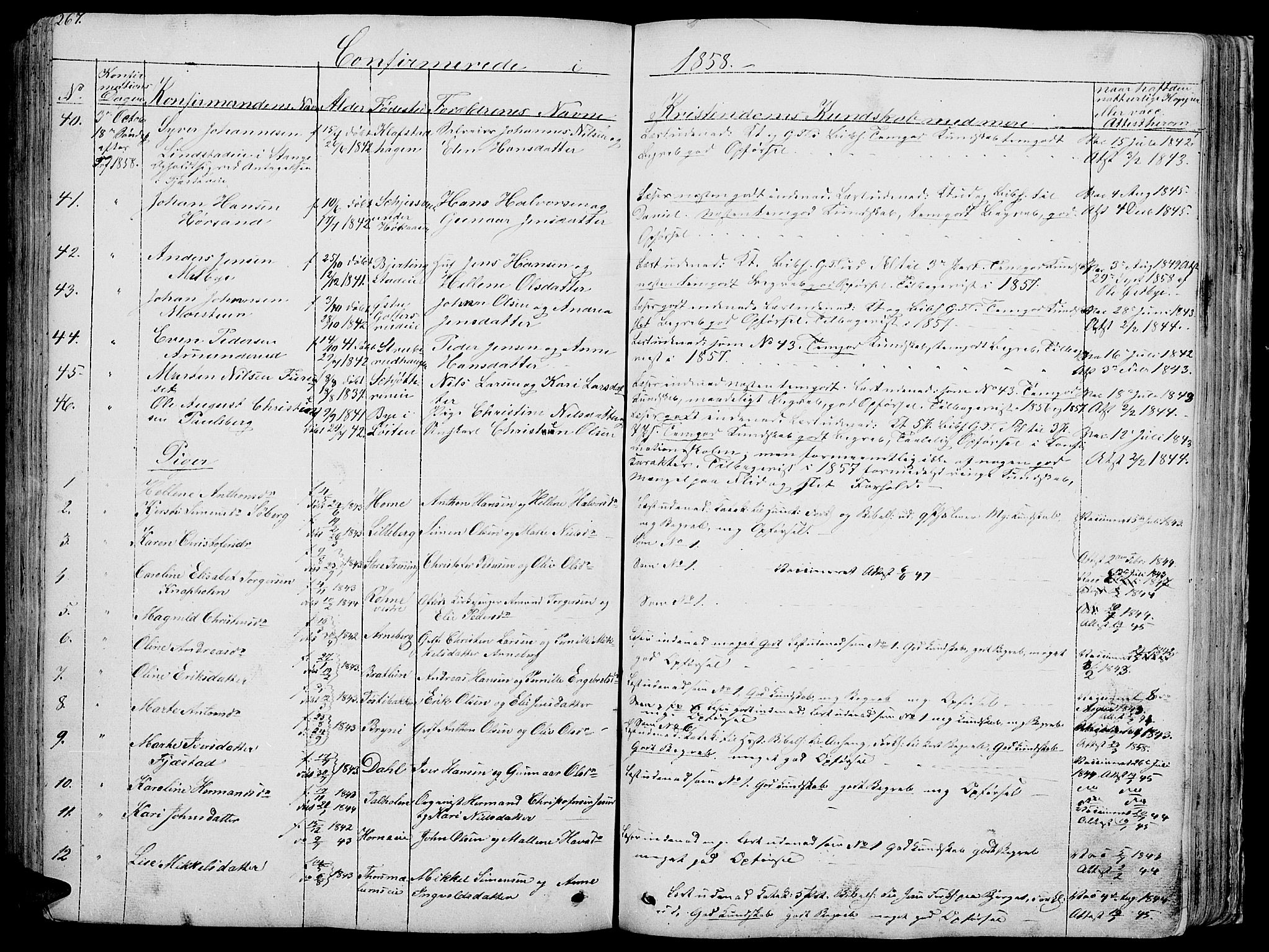 Romedal prestekontor, AV/SAH-PREST-004/L/L0009: Parish register (copy) no. 9, 1846-1866, p. 267