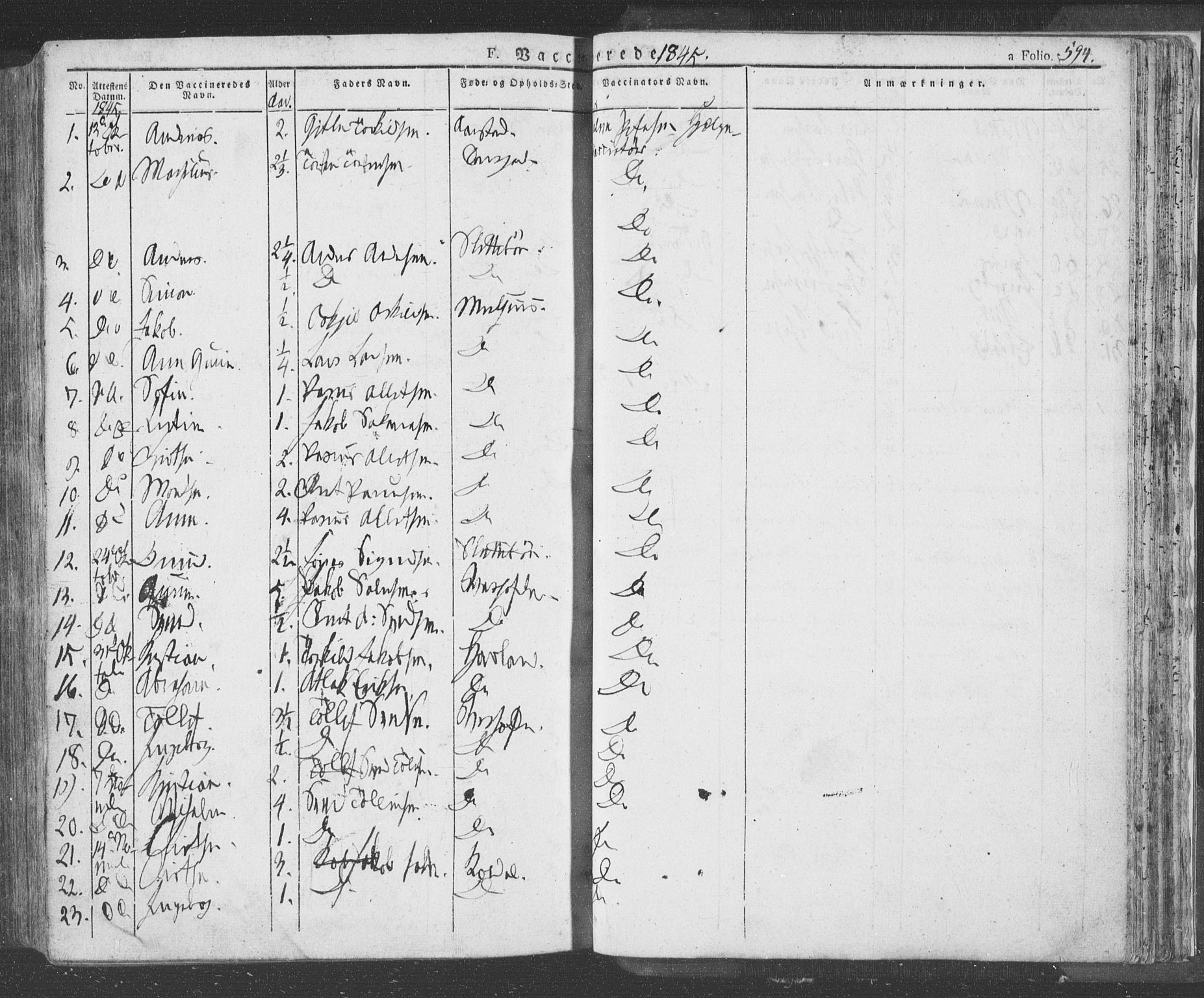 Eigersund sokneprestkontor, AV/SAST-A-101807/S08/L0009: Parish register (official) no. A 9, 1827-1850, p. 594