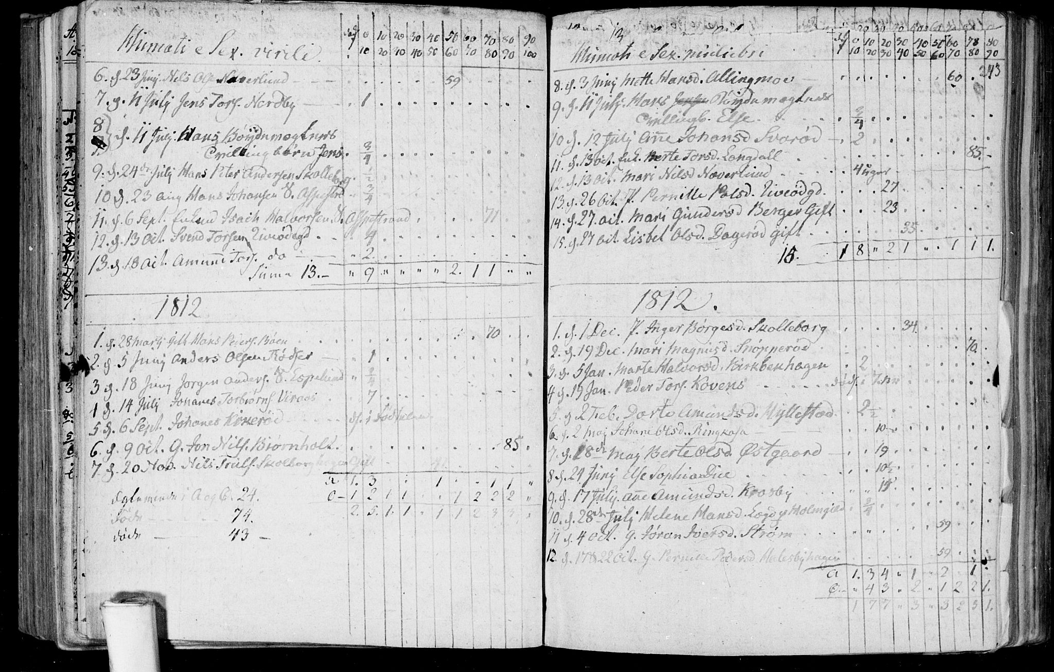 Aremark prestekontor Kirkebøker, SAO/A-10899/F/Fa/L0004: Parish register (official) no. I 4, 1796-1814, p. 243