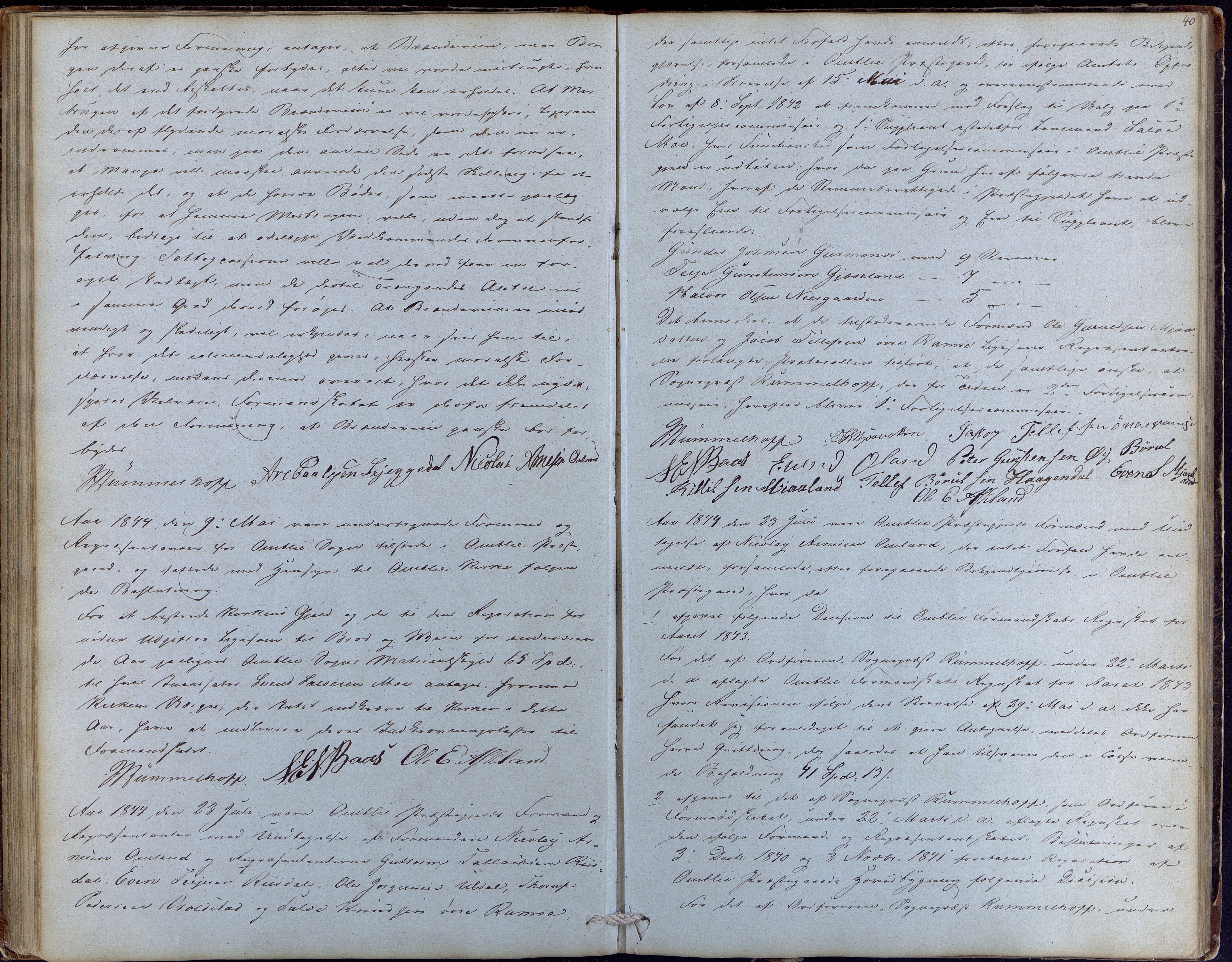 Åmli kommune før 1985, AAKS/KA0929-PK/01/01a/L0001: Møtebok, 1837-1854, p. 40