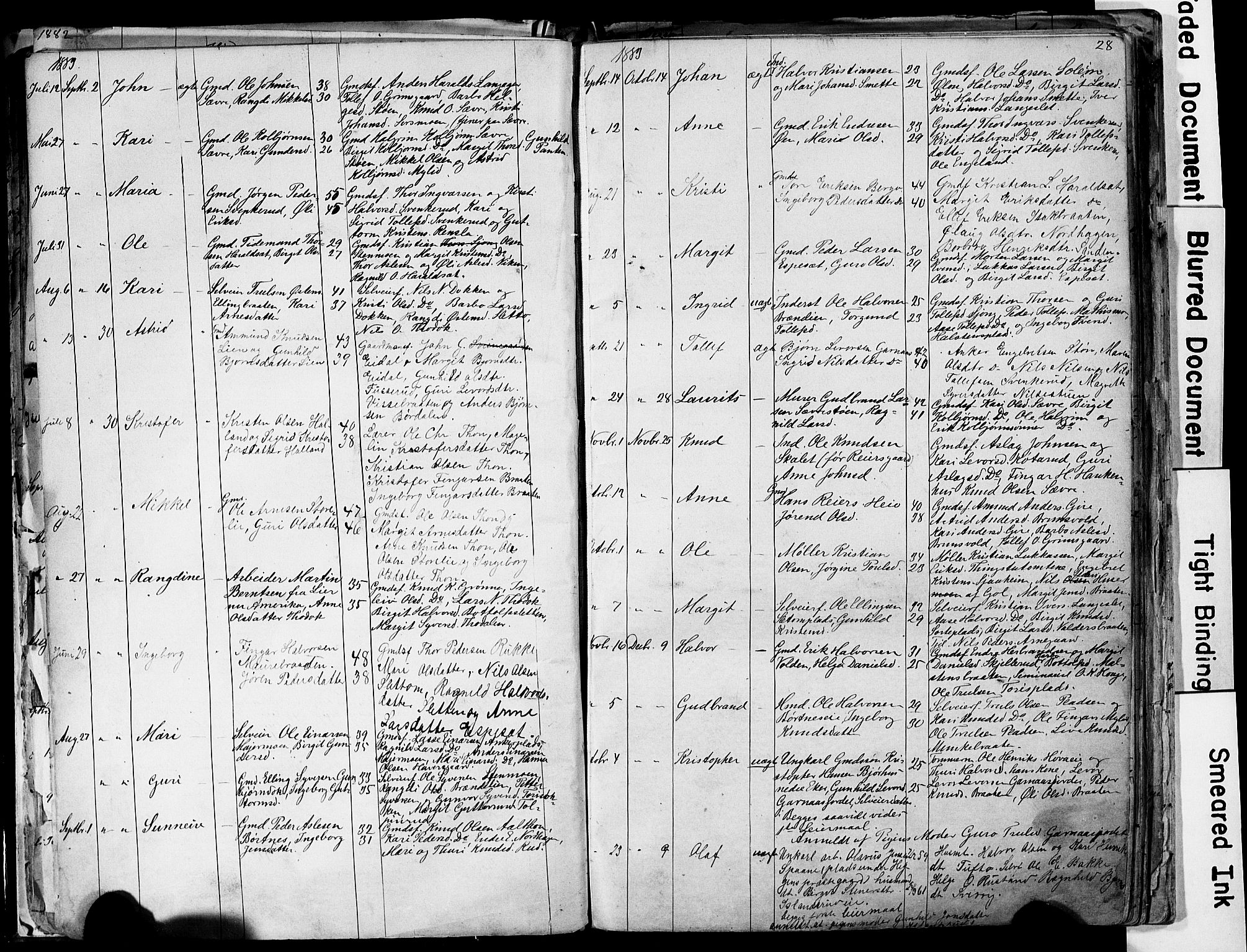 Nes kirkebøker, SAKO/A-236/G/Ga/L0002: Parish register (copy) no. I 2, 1872-1912, p. 28