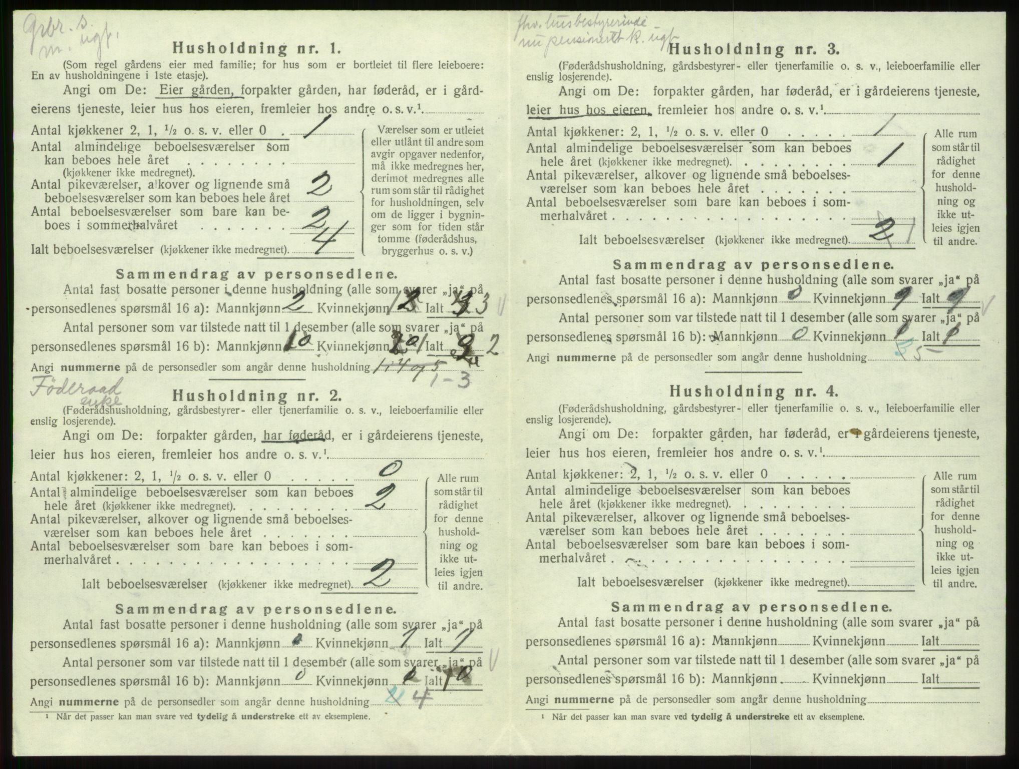 SAB, 1920 census for Lavik, 1920, p. 188