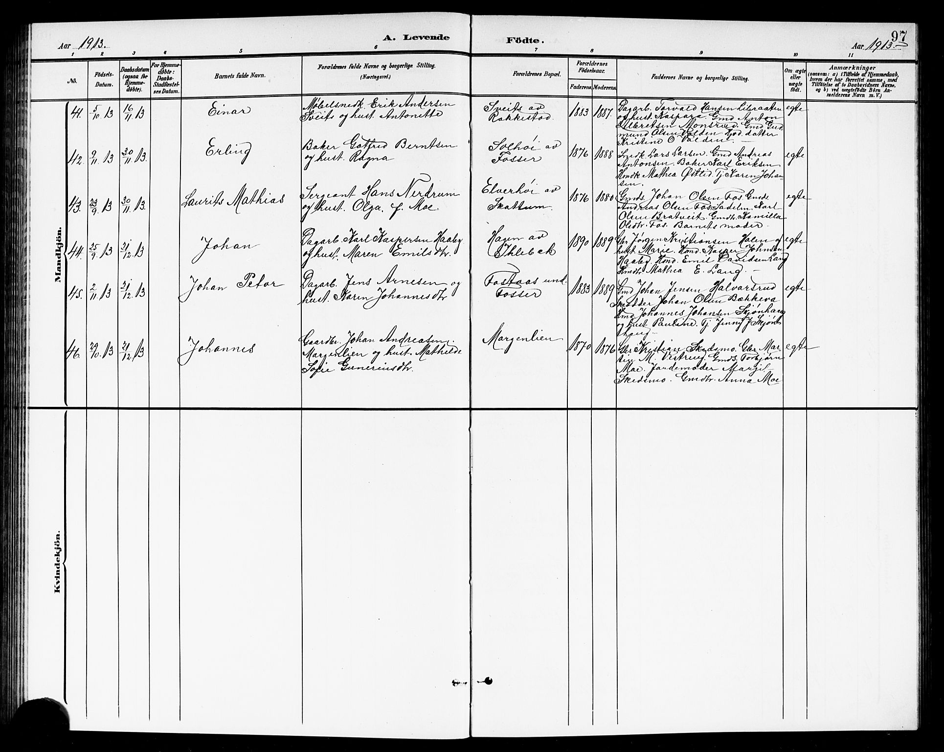Høland prestekontor Kirkebøker, SAO/A-10346a/G/Ga/L0007: Parish register (copy) no. I 7, 1902-1914, p. 97