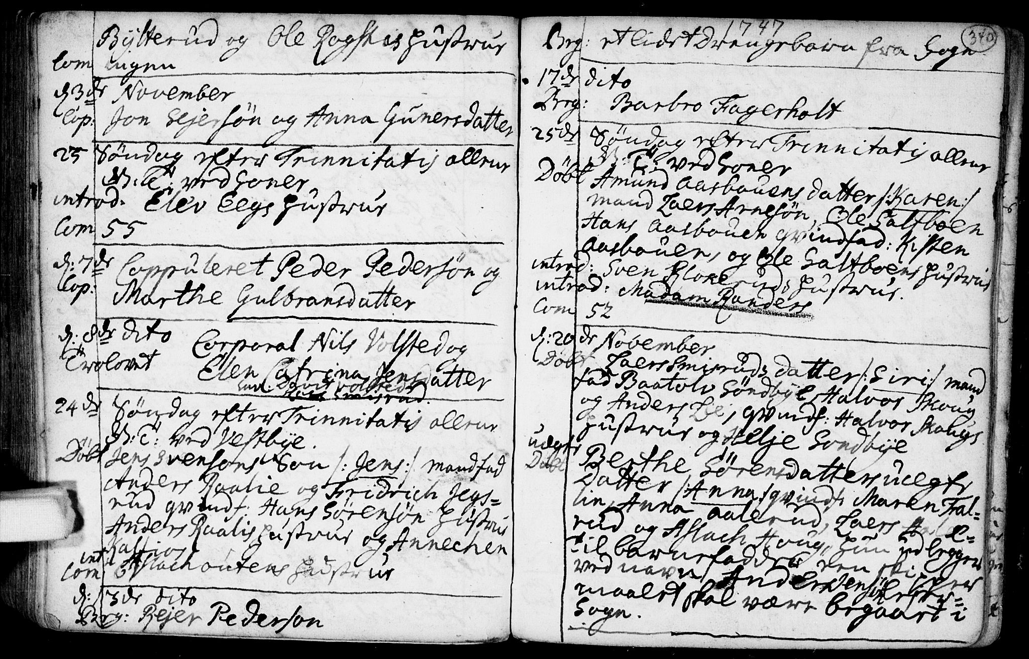 Vestby prestekontor Kirkebøker, AV/SAO-A-10893/F/Fa/L0001.b: Parish register (official) no. I 1B, 1714-1759, p. 340