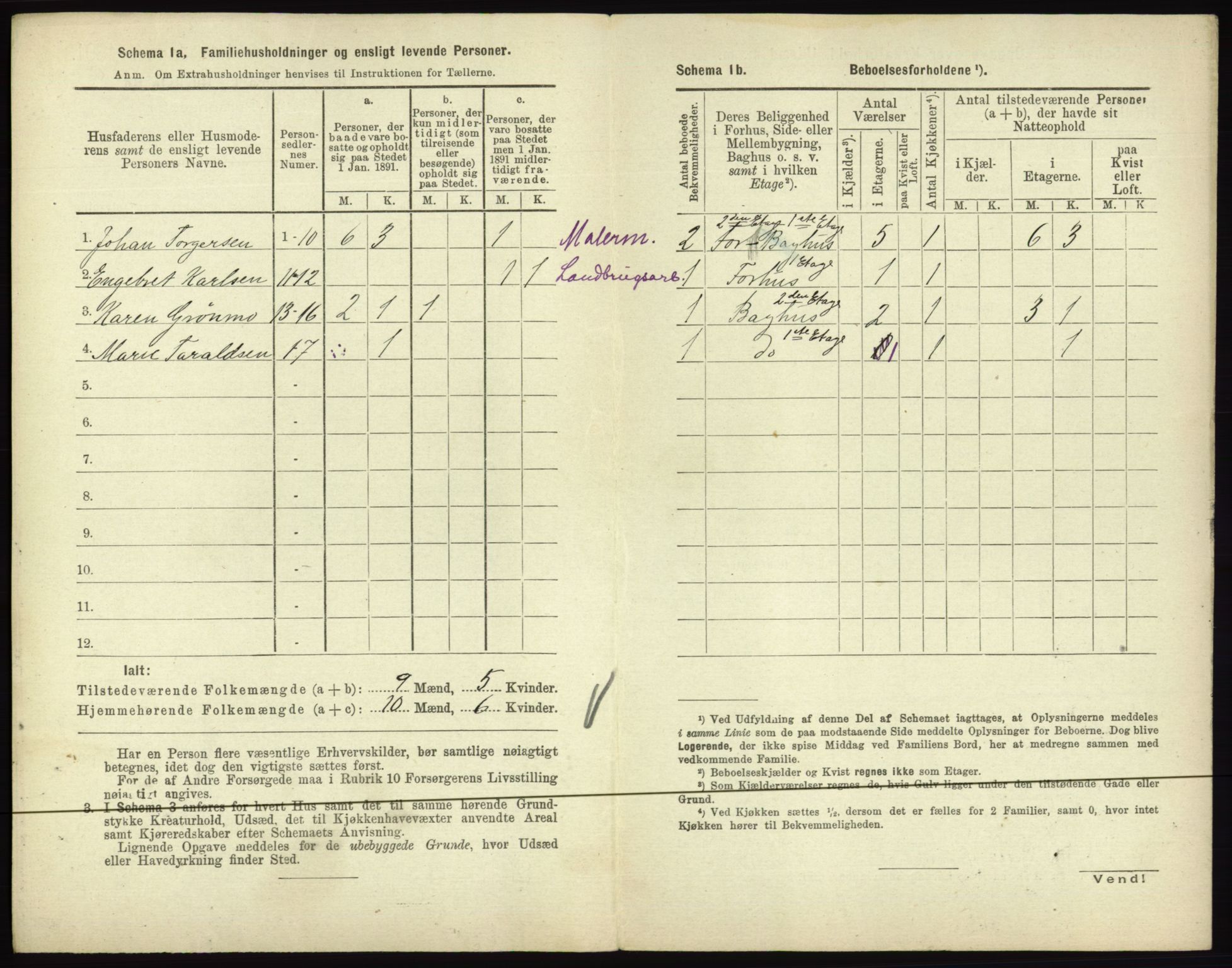 RA, 1891 census for 0601 Hønefoss, 1891, p. 326