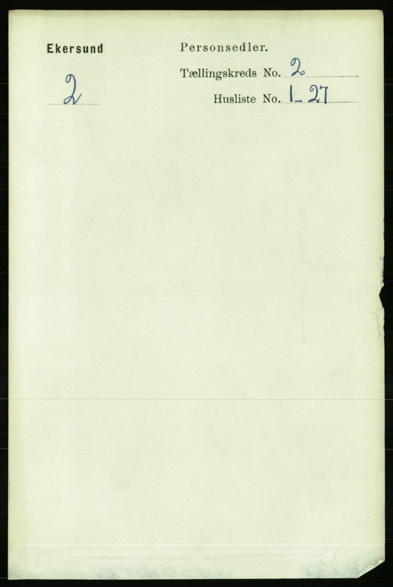 RA, 1891 census for 1101 Egersund, 1891, p. 231