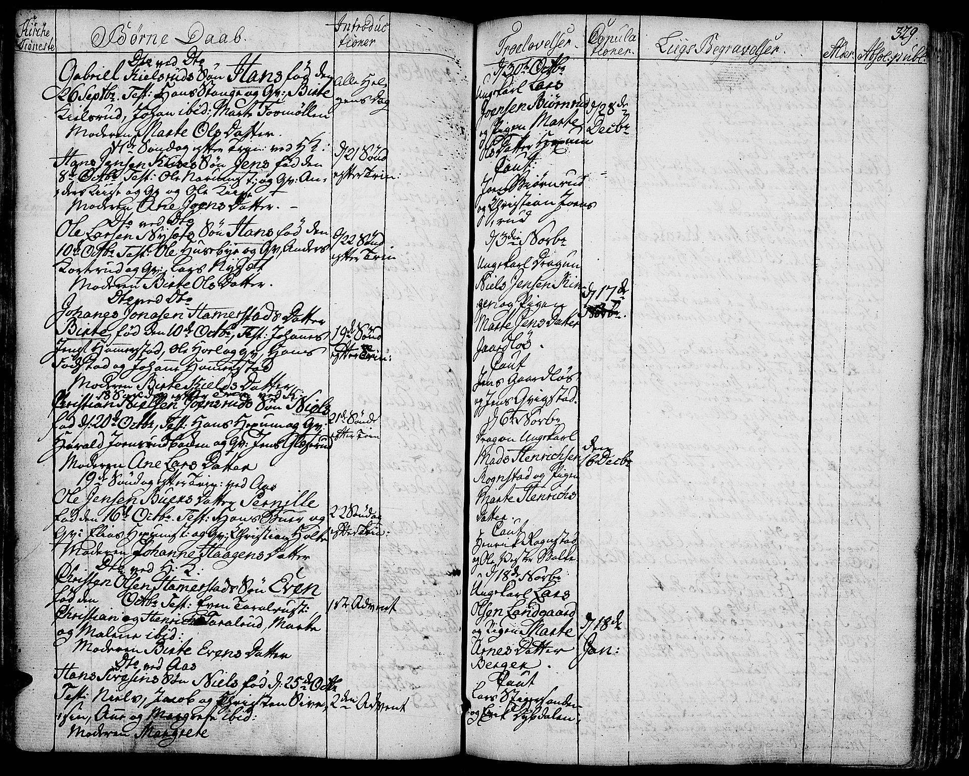 Toten prestekontor, SAH/PREST-102/H/Ha/Haa/L0006: Parish register (official) no. 6, 1773-1793, p. 329