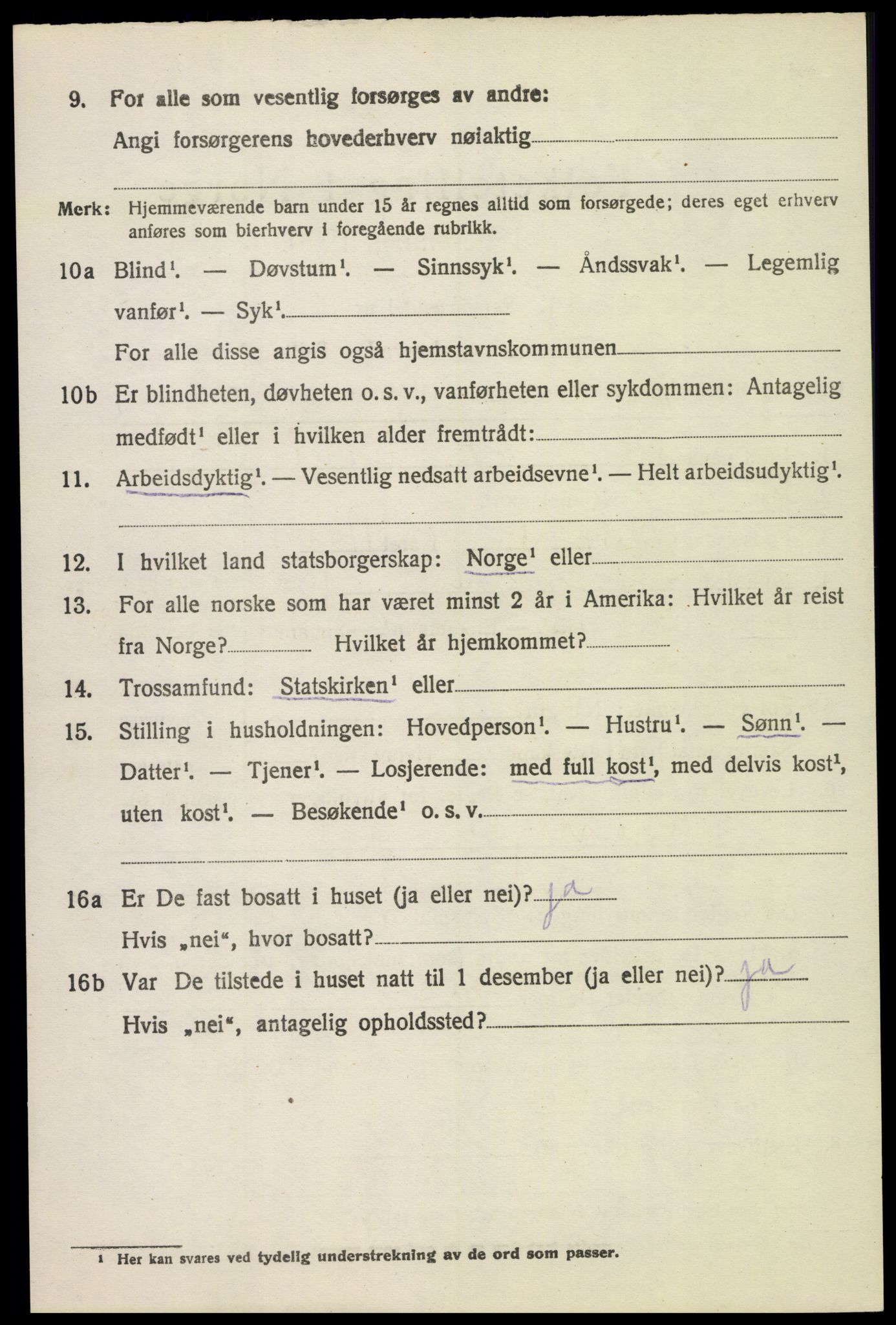 SAH, 1920 census for Nord-Fron, 1920, p. 2669