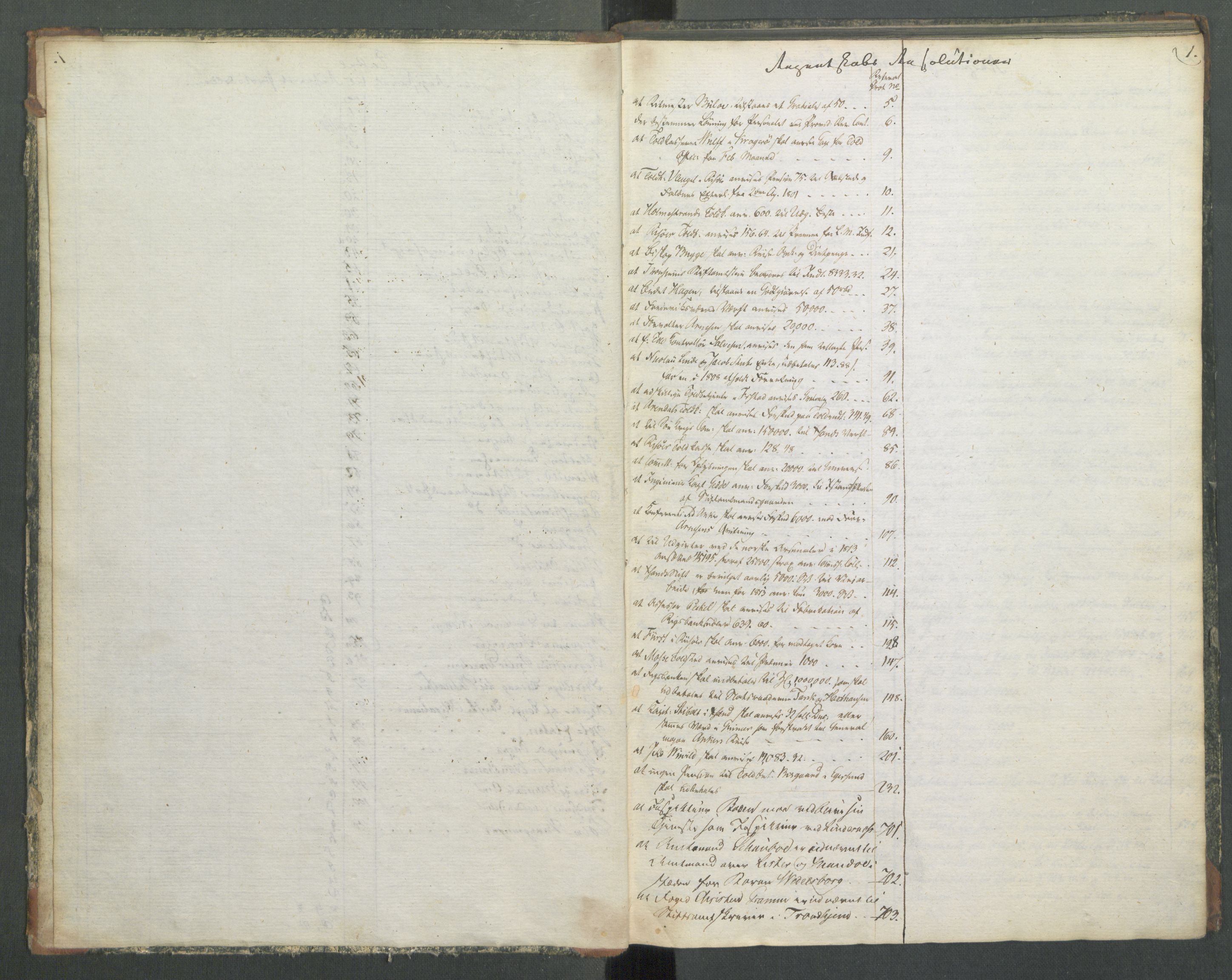 Departementene i 1814, AV/RA-S-3899/Fa/L0014: Bokholderkontoret - Register til journalen, 1814-1815, p. 1