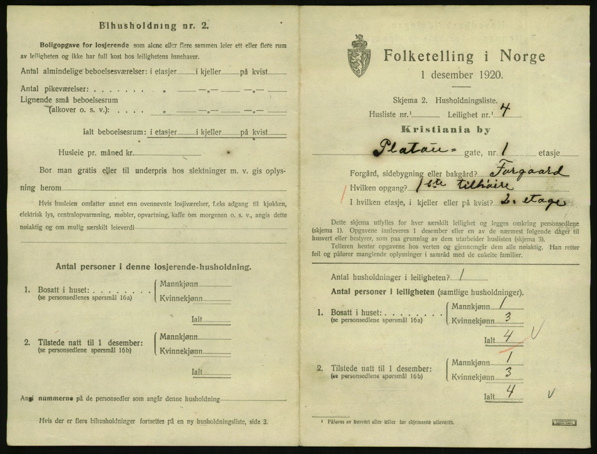 SAO, 1920 census for Kristiania, 1920, p. 81168