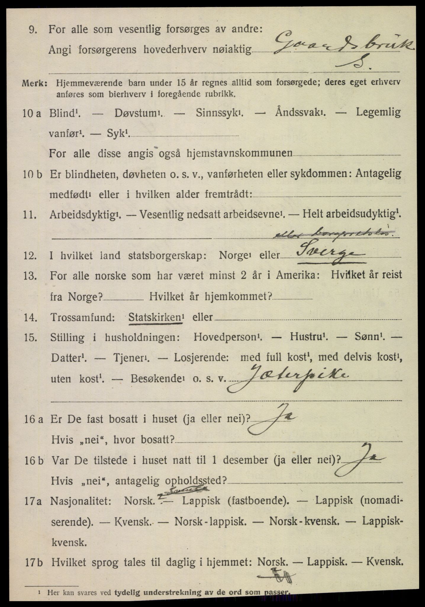 SAT, 1920 census for Nordli, 1920, p. 708