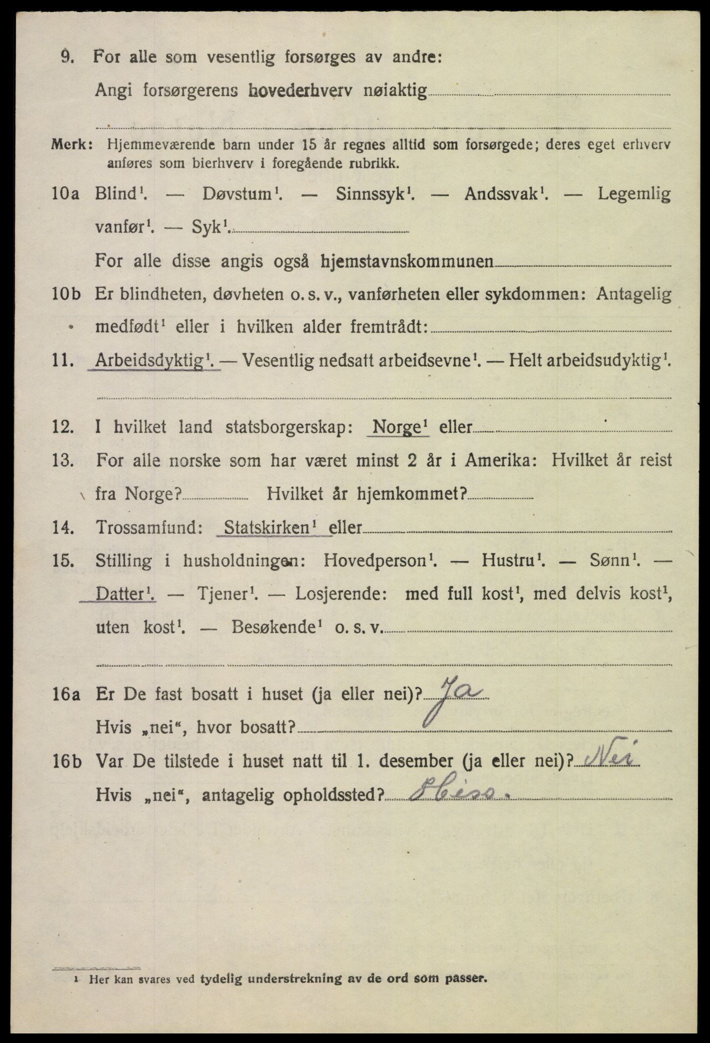 SAK, 1920 census for Stokken, 1920, p. 577