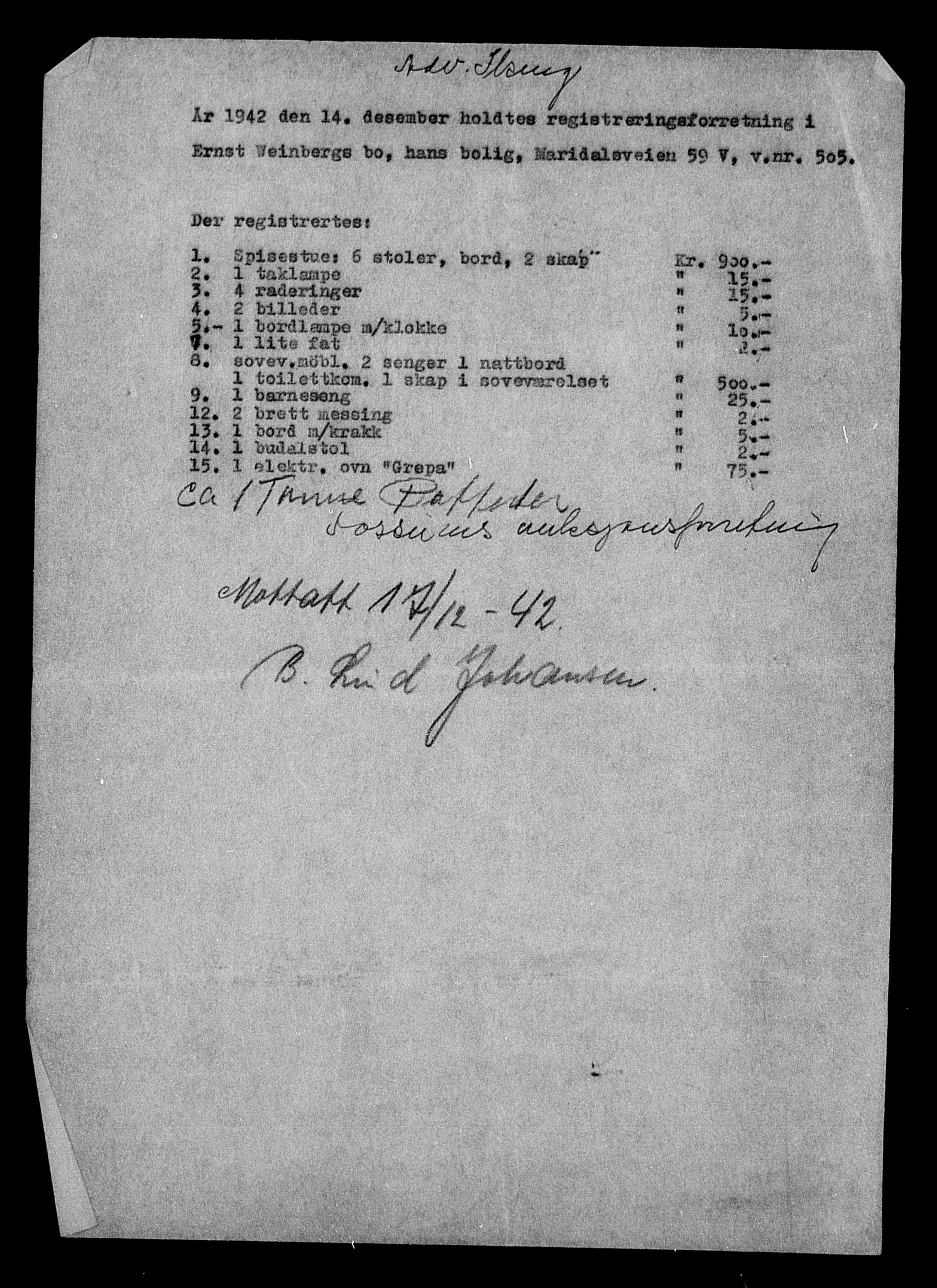 Justisdepartementet, Tilbakeføringskontoret for inndratte formuer, AV/RA-S-1564/H/Hc/Hcc/L0985: --, 1945-1947, p. 369