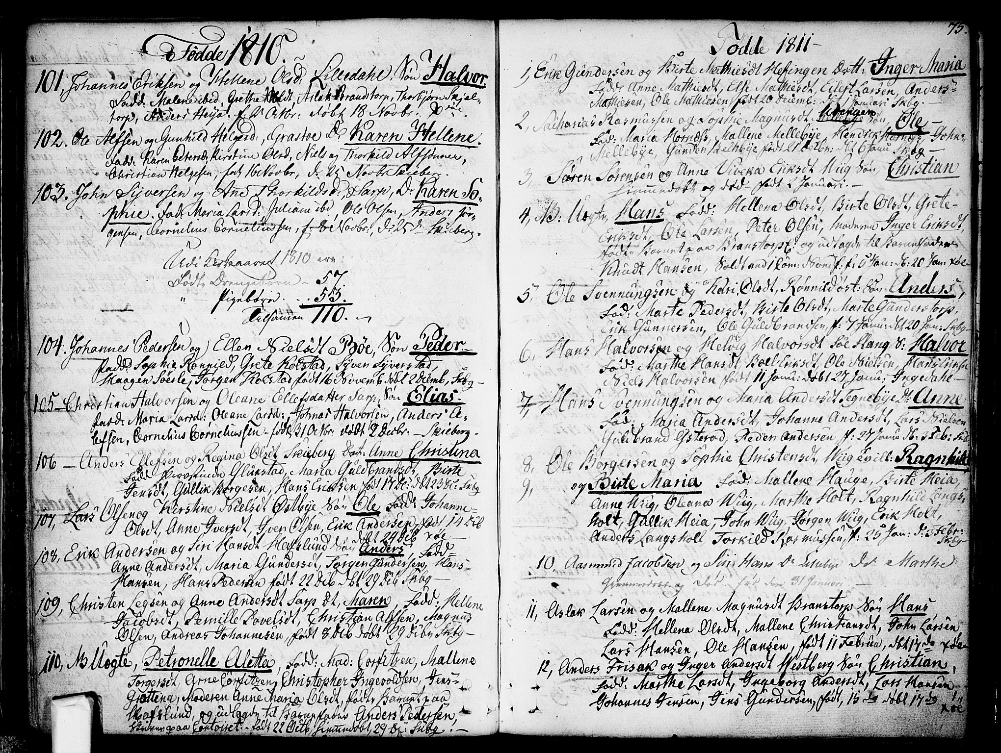 Skjeberg prestekontor Kirkebøker, AV/SAO-A-10923/F/Fa/L0003: Parish register (official) no. I 3, 1792-1814, p. 75