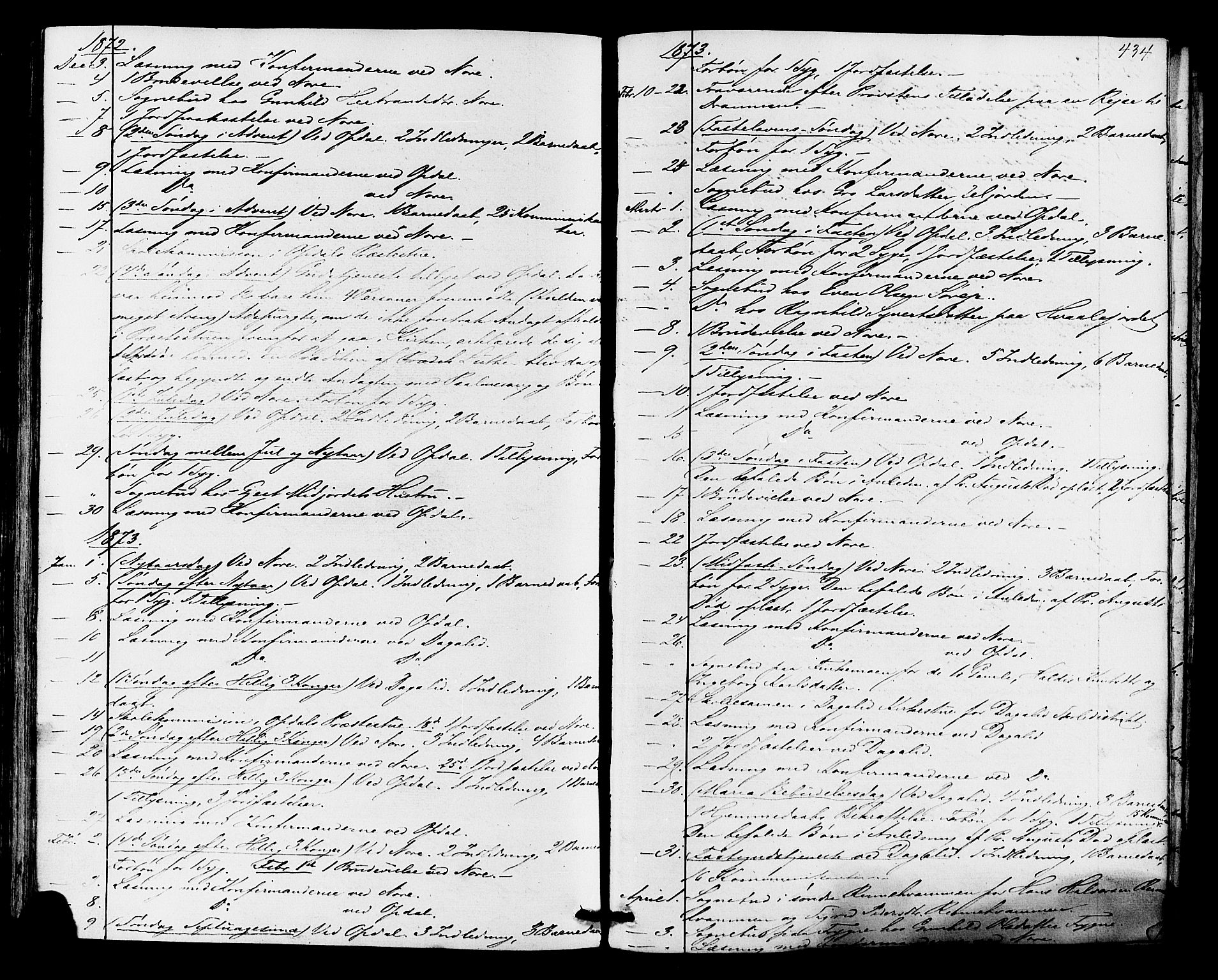 Nore kirkebøker, SAKO/A-238/F/Fa/L0003: Parish register (official) no. I 3, 1858-1866, p. 434