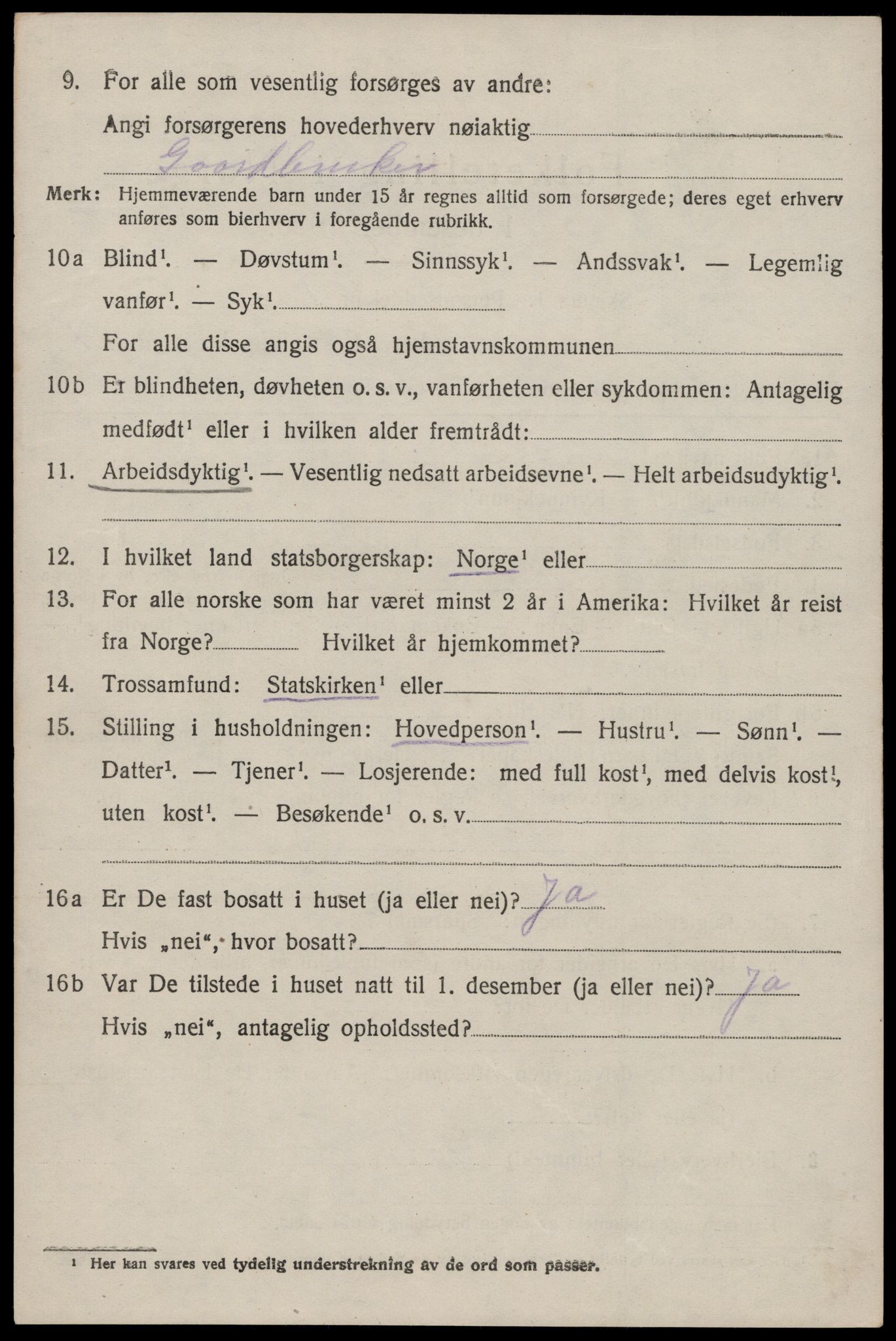 SAST, 1920 census for Hetland, 1920, p. 24540