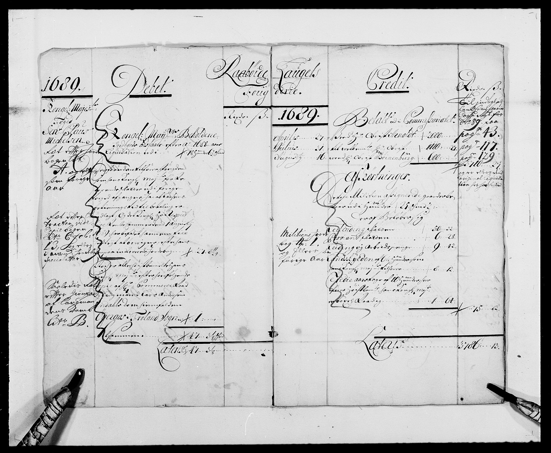 Rentekammeret inntil 1814, Reviderte regnskaper, Fogderegnskap, AV/RA-EA-4092/R40/L2442: Fogderegnskap Råbyggelag, 1689-1690, p. 3
