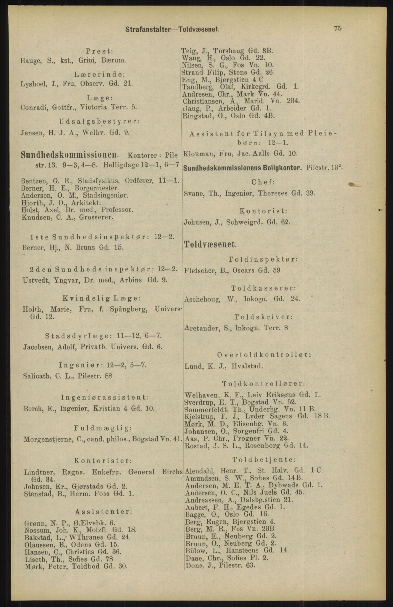 Kristiania/Oslo adressebok, PUBL/-, 1904, p. 75