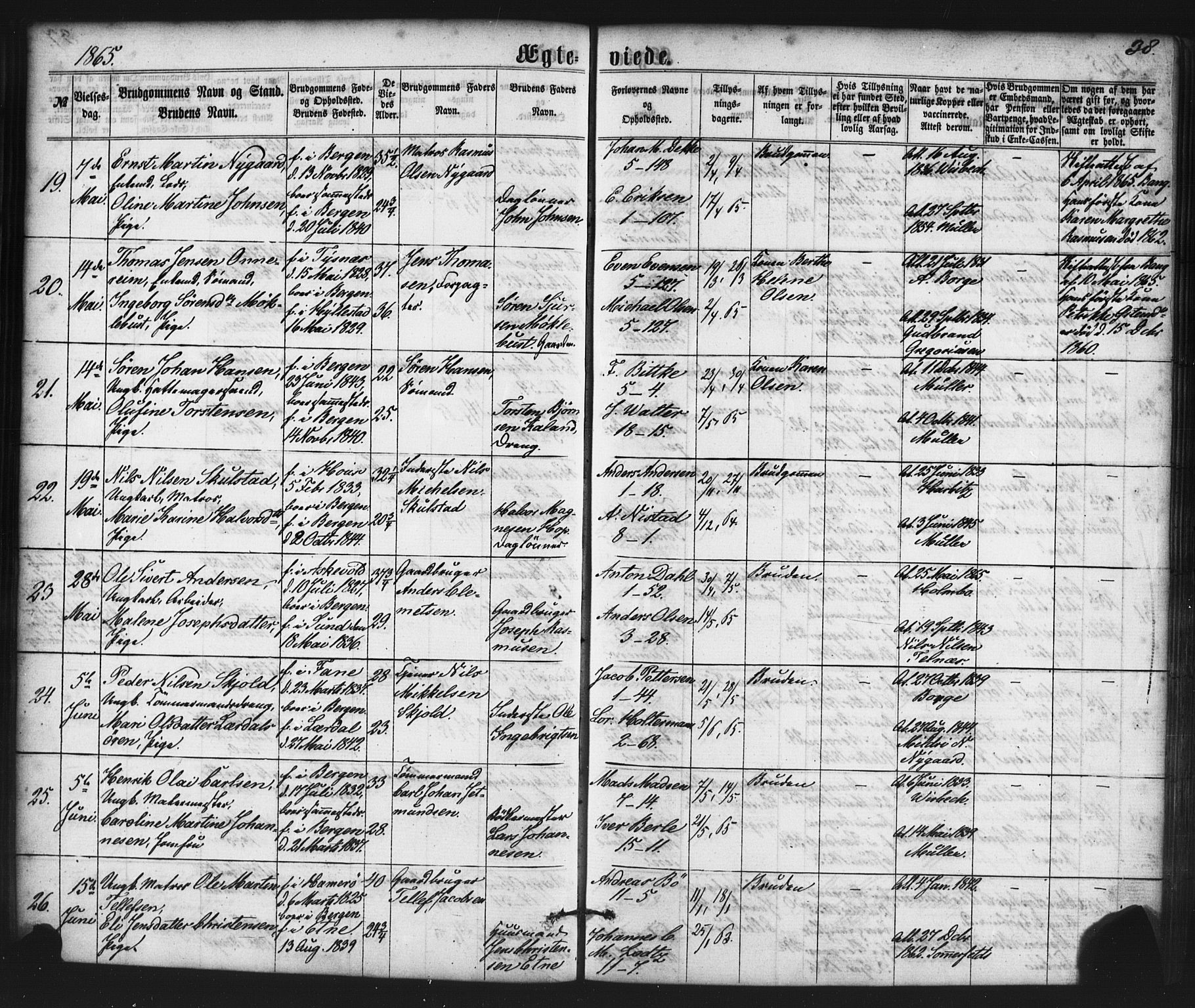 Nykirken Sokneprestembete, AV/SAB-A-77101/H/Haa/L0032: Parish register (official) no. D 2, 1861-1883, p. 38