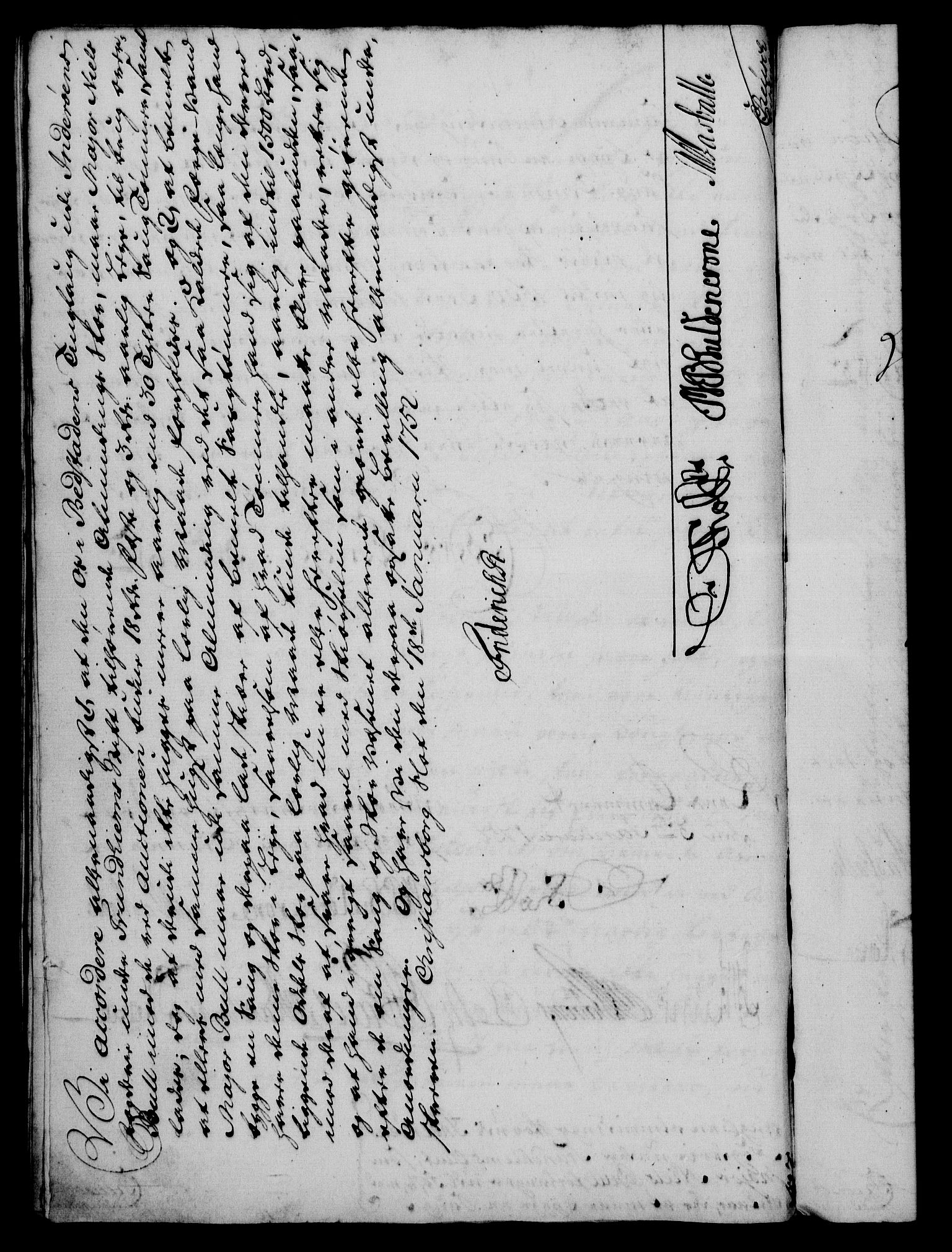 Rentekammeret, Kammerkanselliet, RA/EA-3111/G/Gf/Gfa/L0034: Norsk relasjons- og resolusjonsprotokoll (merket RK 52.34), 1752, p. 63