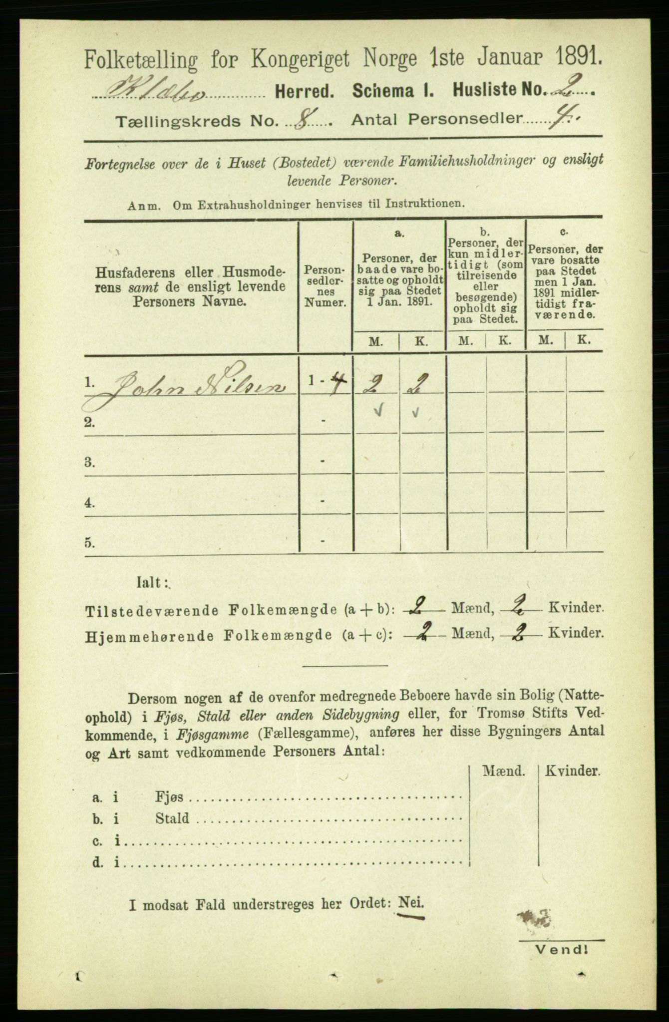 RA, 1891 census for 1662 Klæbu, 1891, p. 1526