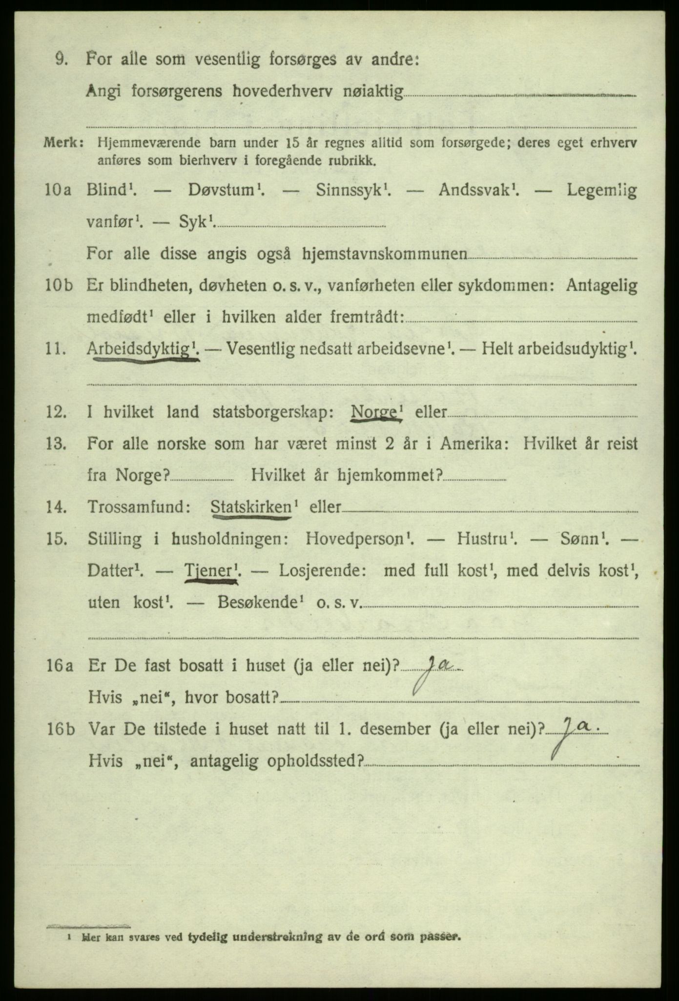 SAO, 1920 census for Varteig, 1920, p. 1956