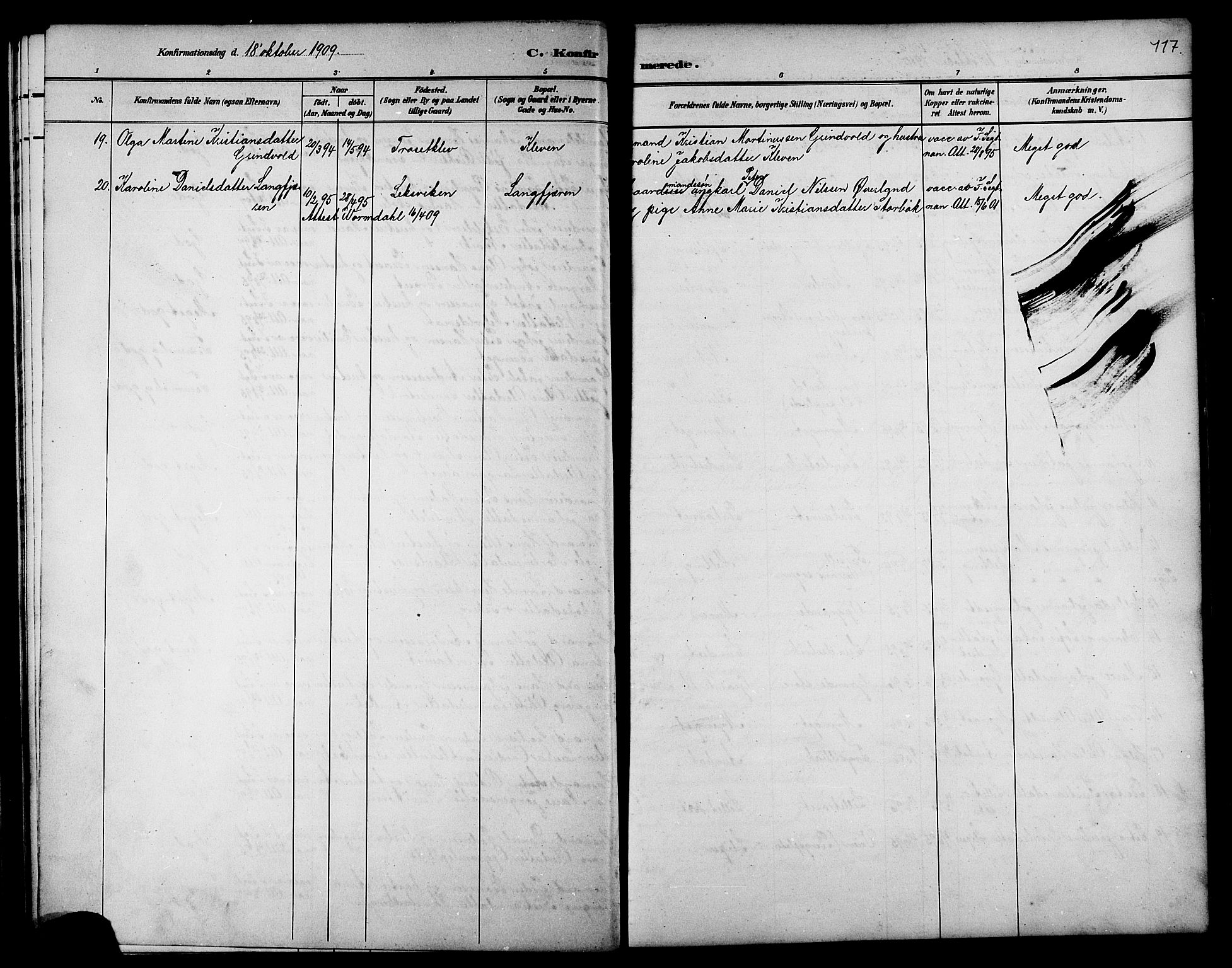 Ministerialprotokoller, klokkerbøker og fødselsregistre - Nord-Trøndelag, SAT/A-1458/733/L0327: Parish register (copy) no. 733C02, 1888-1918, p. 117