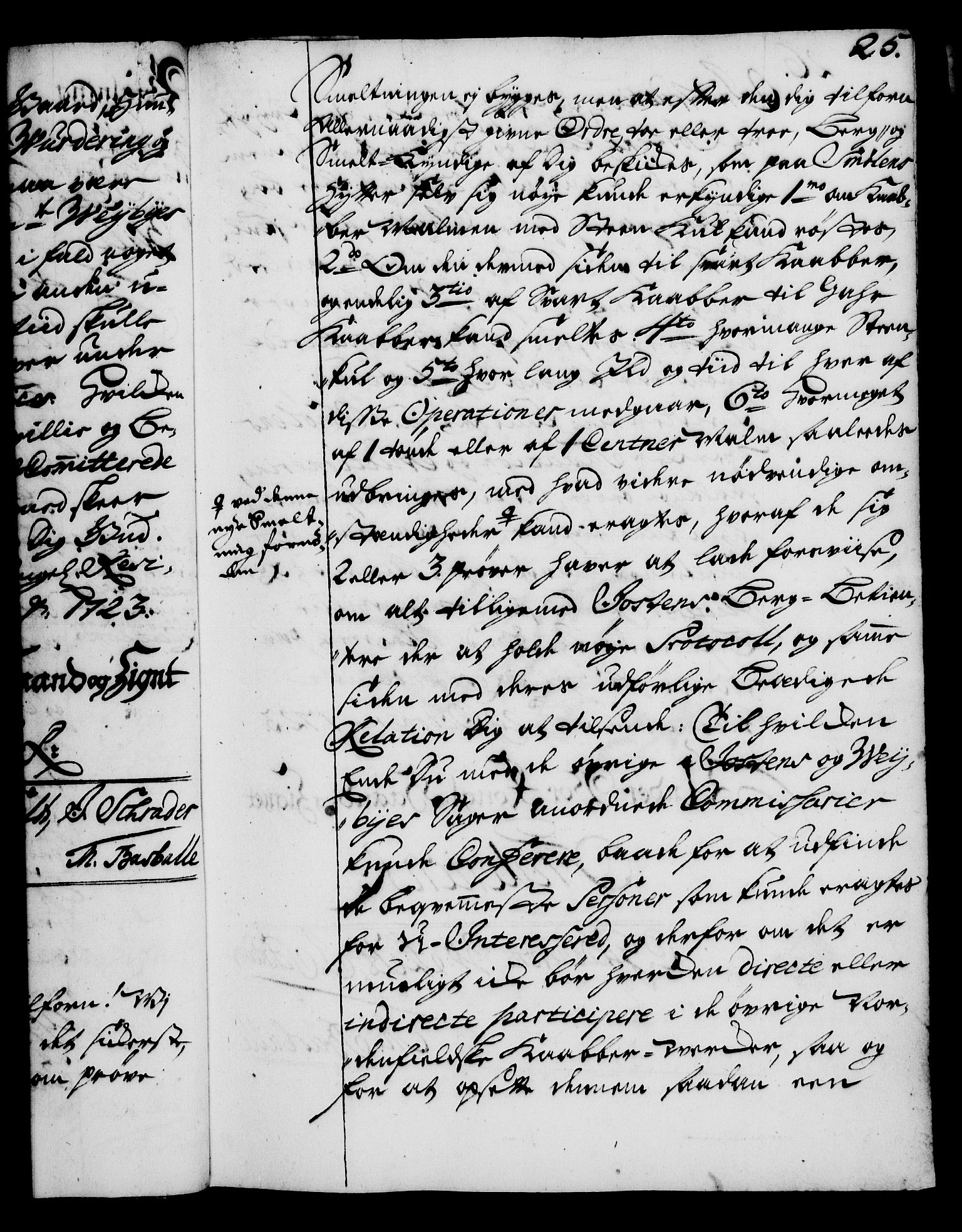 Rentekammeret, Kammerkanselliet, RA/EA-3111/G/Gg/Gga/L0002: Norsk ekspedisjonsprotokoll med register (merket RK 53.2), 1723-1727, p. 25