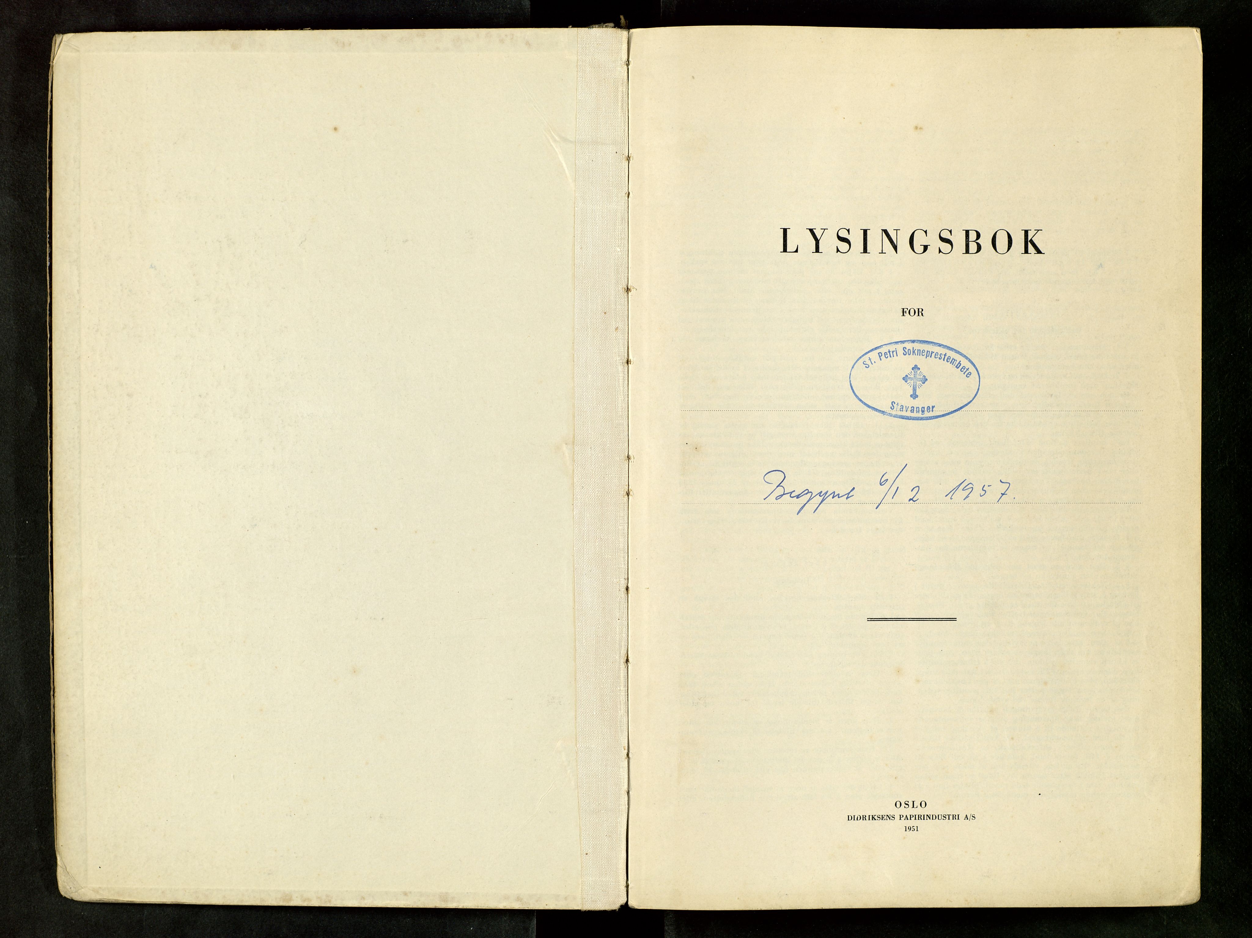St. Petri sokneprestkontor, AV/SAST-A-101813/001/70/705BA/L0012: Banns register no. 12, 1957-1965