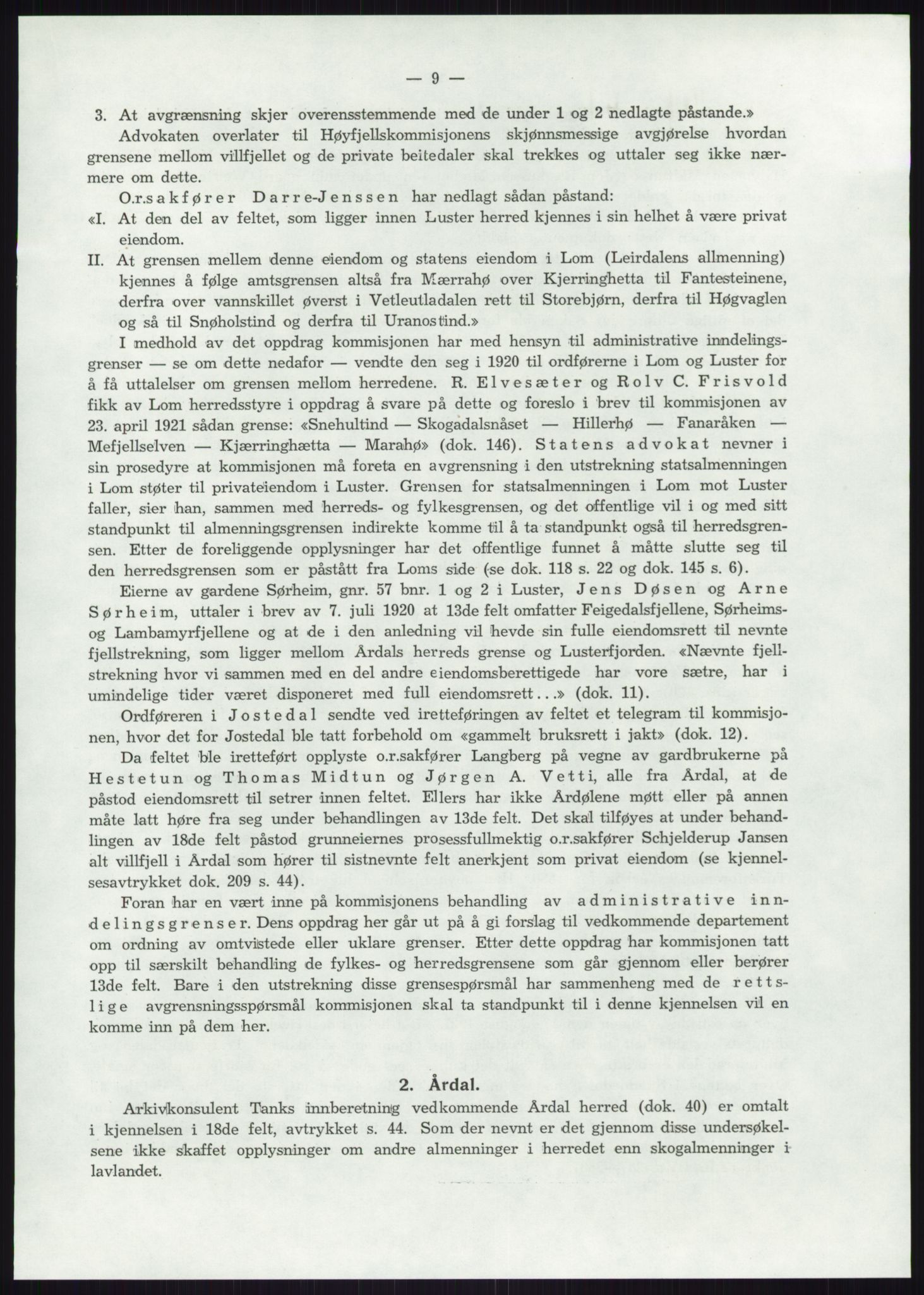 Høyfjellskommisjonen, AV/RA-S-1546/X/Xa/L0001: Nr. 1-33, 1909-1953, p. 5632