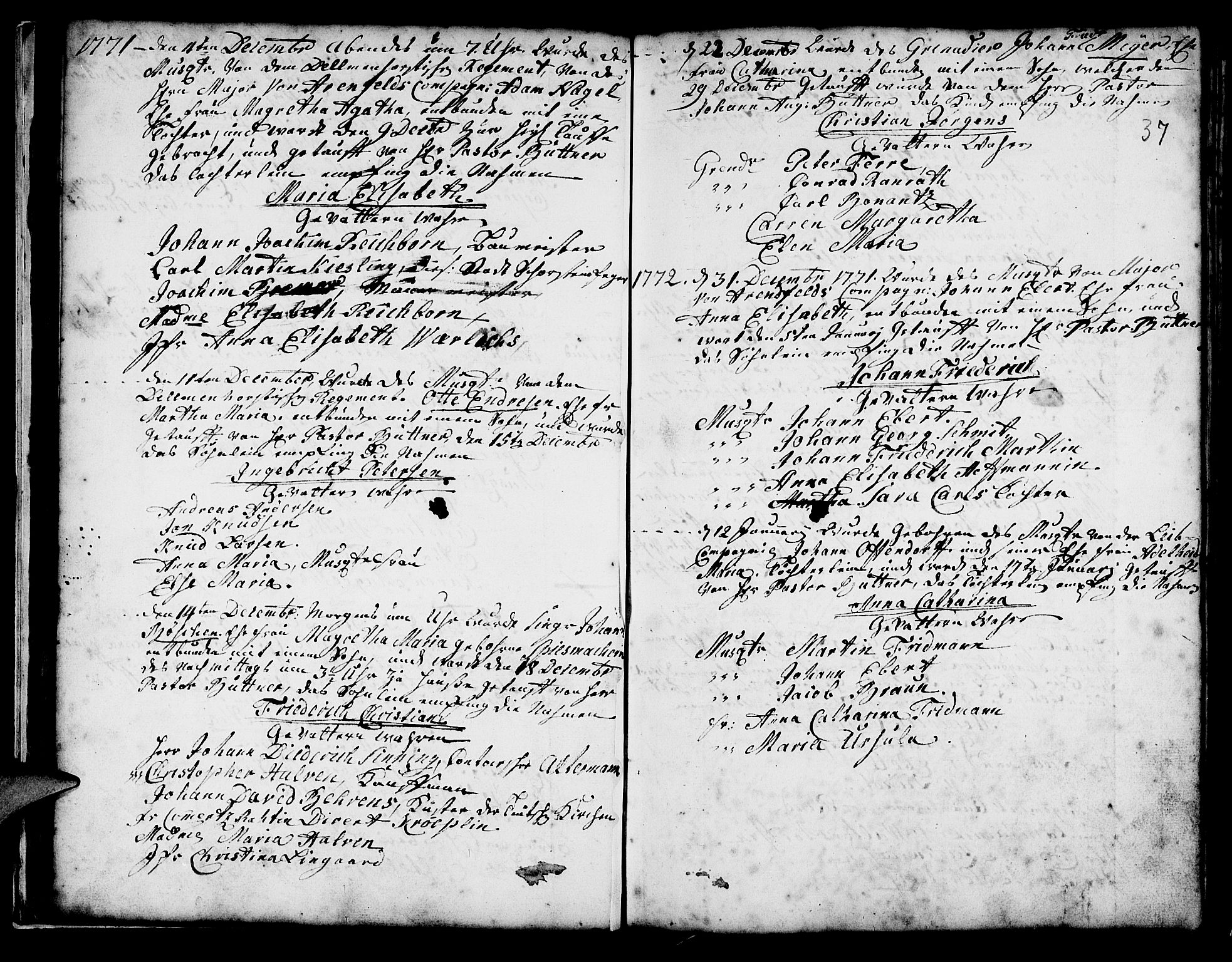 Mariakirken Sokneprestembete, SAB/A-76901/H/Haa/L0001: Parish register (official) no. A 1, 1740-1784, p. 37