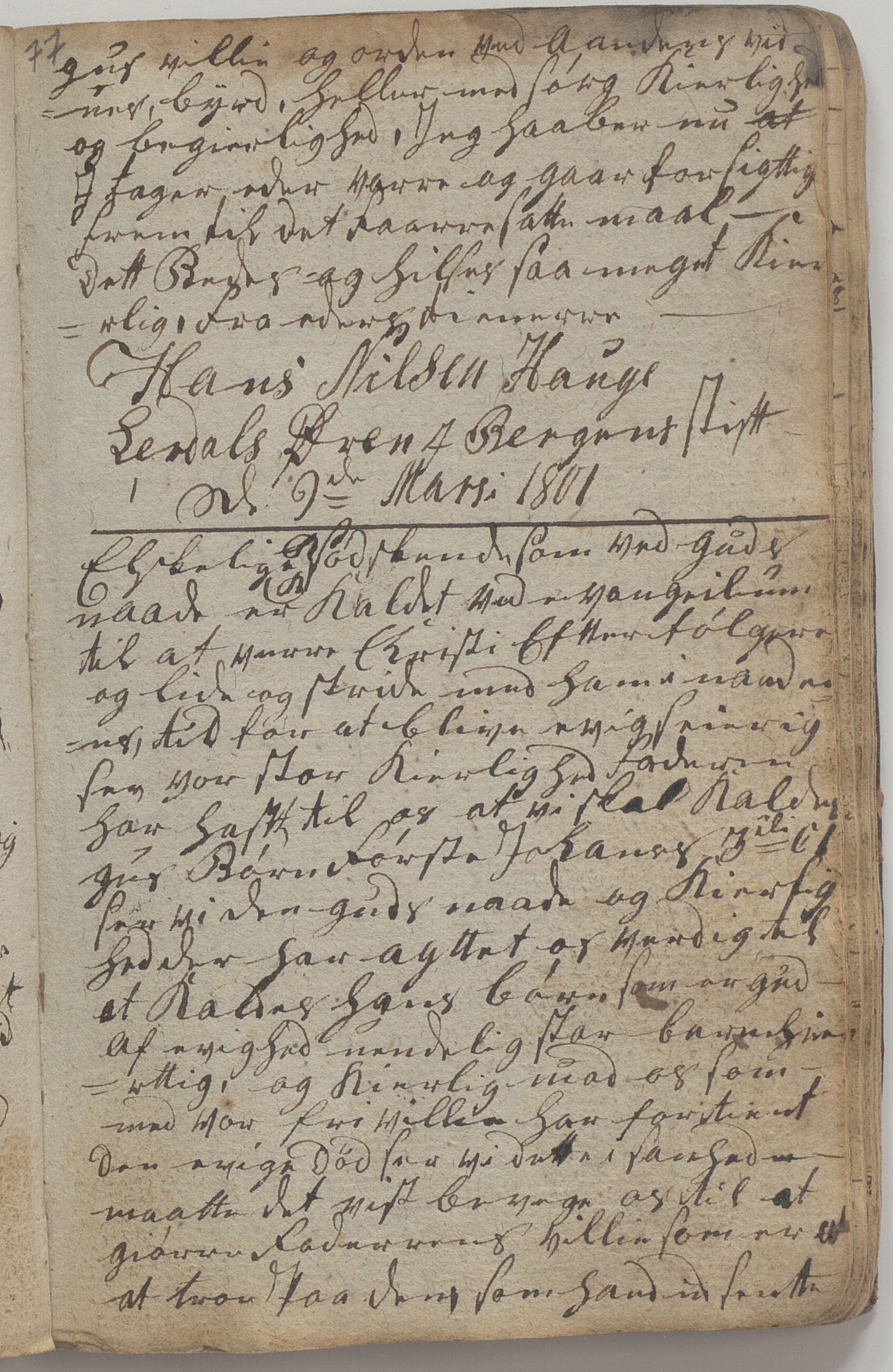 Heggtveitsamlingen, TMF/A-1007/H/L0045/0005: Brev, kopibøker, biografiske opptegnelser etc. / "Bøasæter", 1800-1820, p. 77