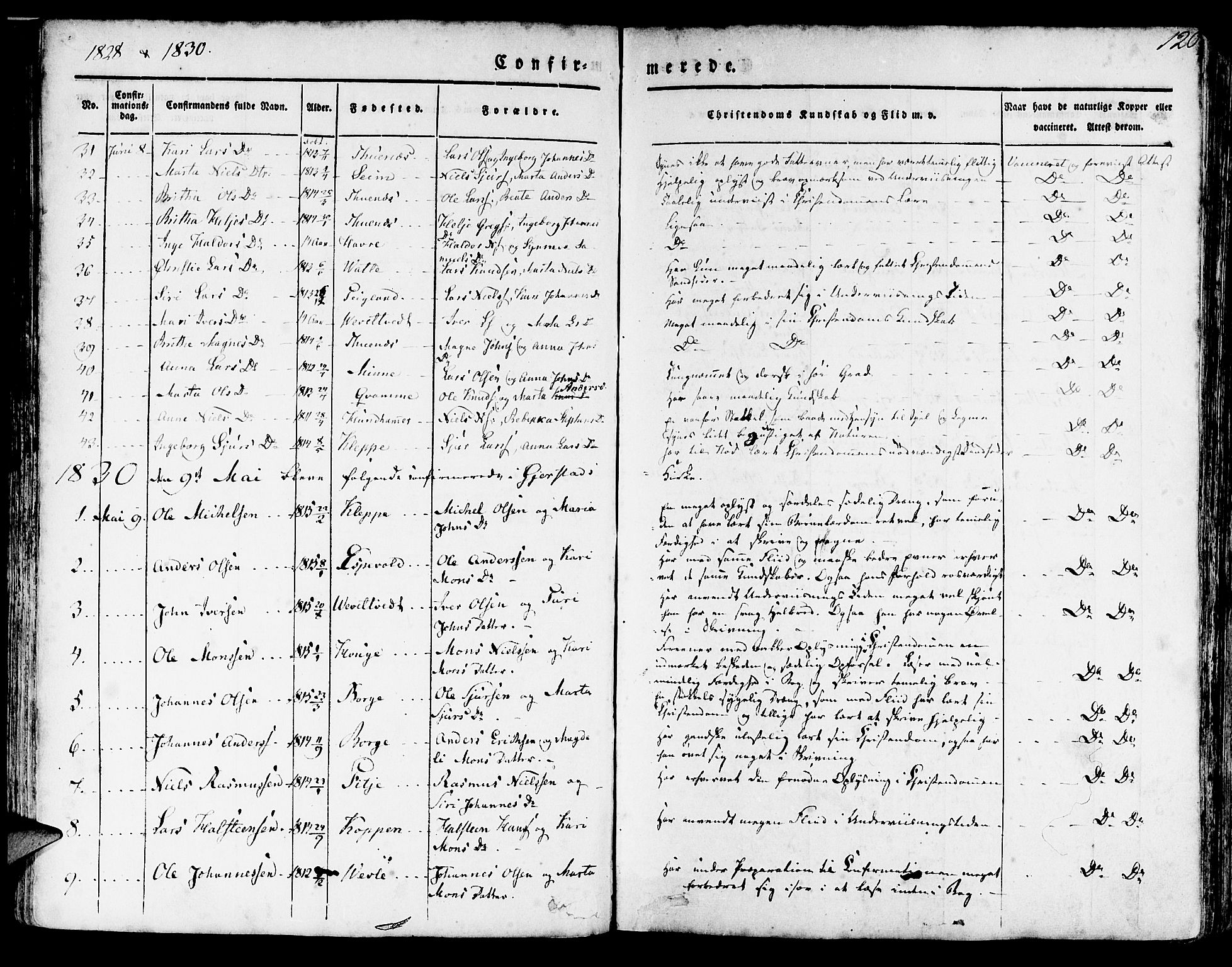 Haus sokneprestembete, SAB/A-75601/H/Haa: Parish register (official) no. A 14, 1827-1838, p. 120