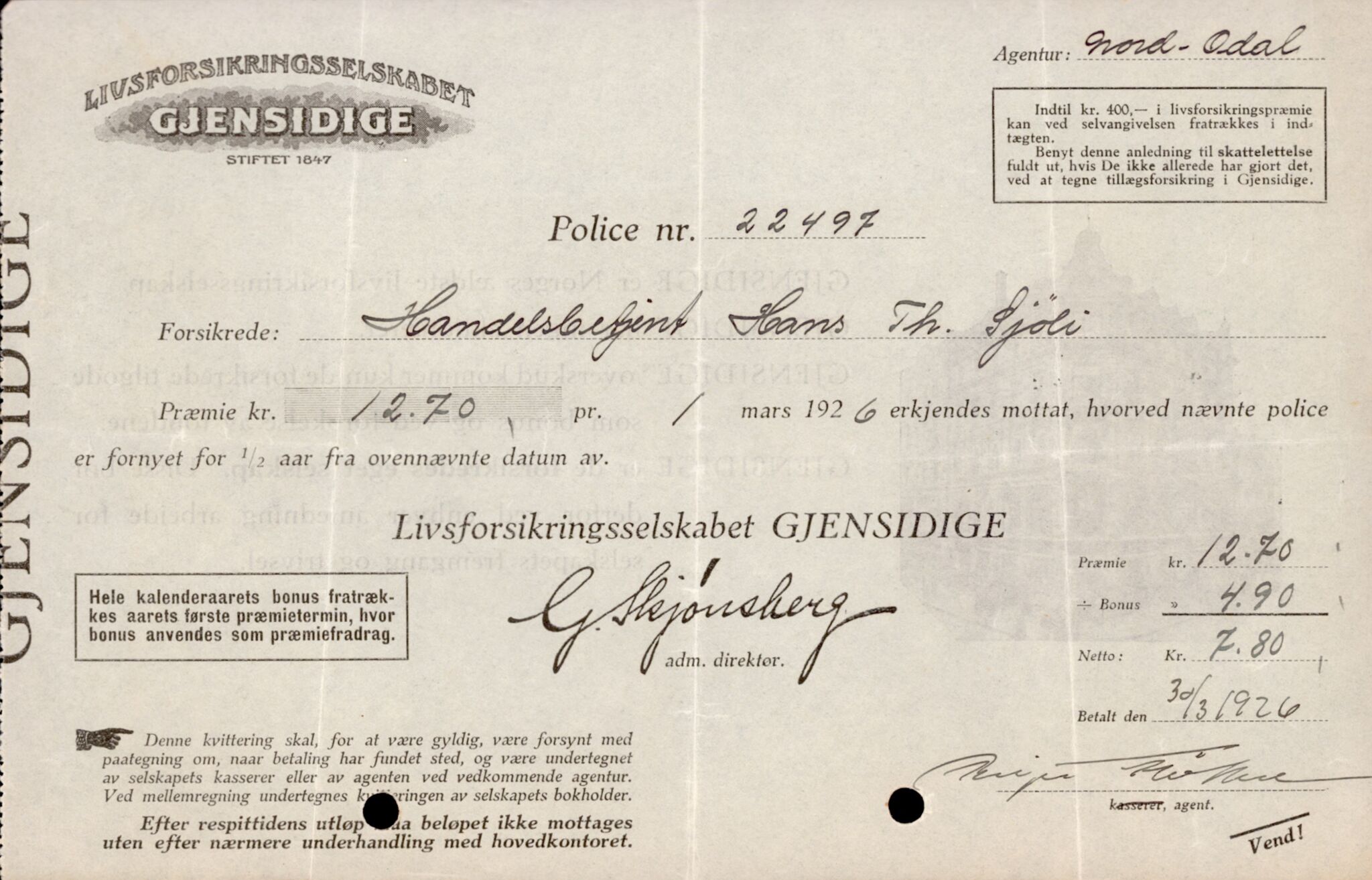 Nord-Odal kommune. Formannskapet og kommunestyret, OFA/0418-021/E/Ea/L0009: Diverse korrespondanse, 1927-1935