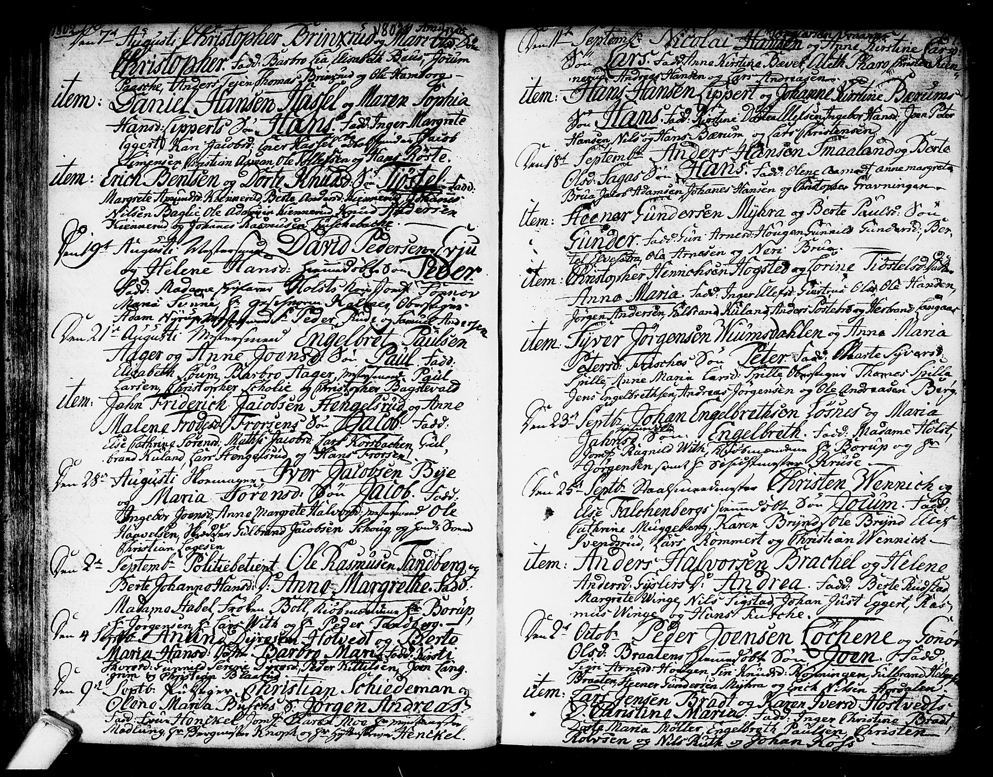 Kongsberg kirkebøker, SAKO/A-22/F/Fa/L0007: Parish register (official) no. I 7, 1795-1816, p. 67