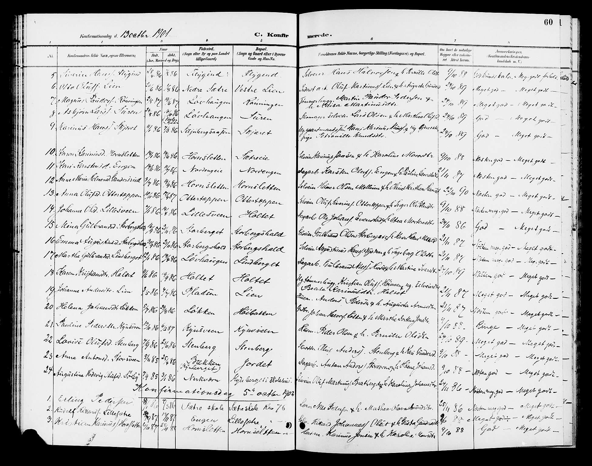 Elverum prestekontor, AV/SAH-PREST-044/H/Ha/Hab/L0006: Parish register (copy) no. 6, 1896-1907, p. 60